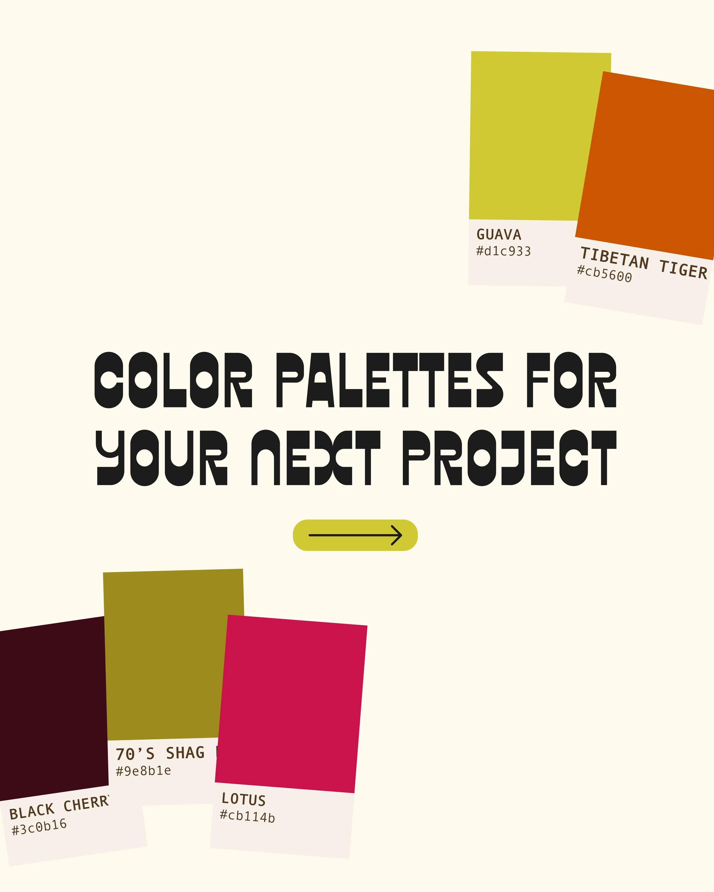 🍒COLOR PALETTES FOR YOUR NEXT PROJECT🍒

Another bunch of color palette inspo for your next project! My personal fav is the eclectic/70&rsquo;s inspired color palette! Which is your favorite color palette?

#colorpalette #colorinspo #graphicdesign #