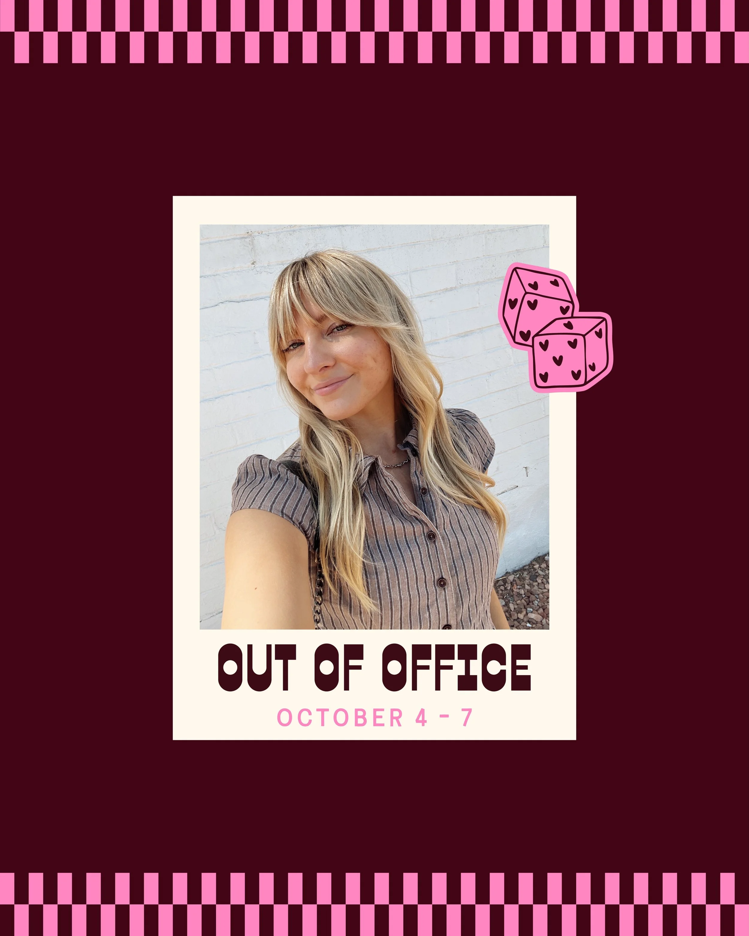 🍁OUT OF OFFICE🍁

Brb, gonna go have the most perfect mini fall vacay! 🎃