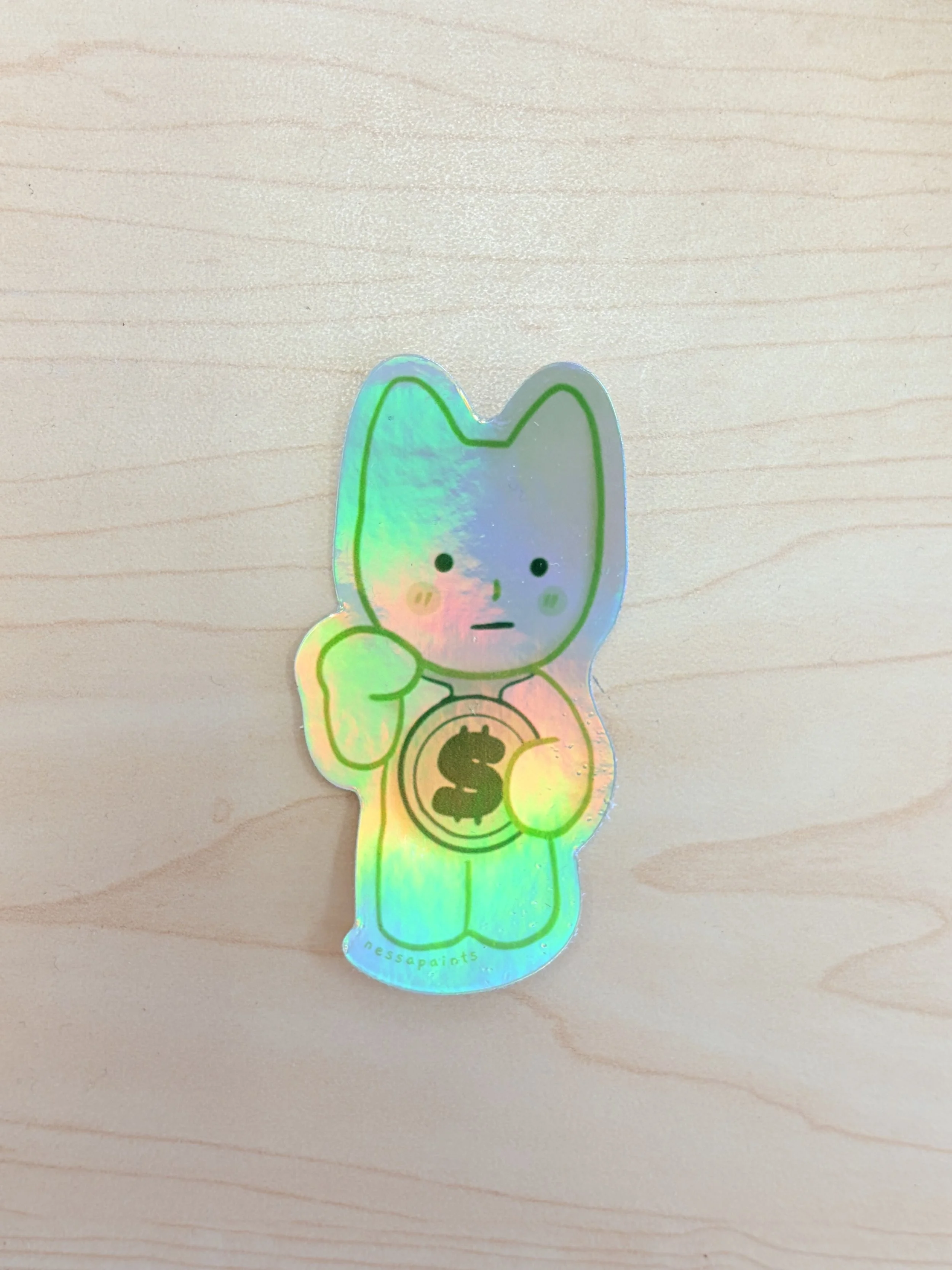 Smiski Lucky Money Cat Sticker