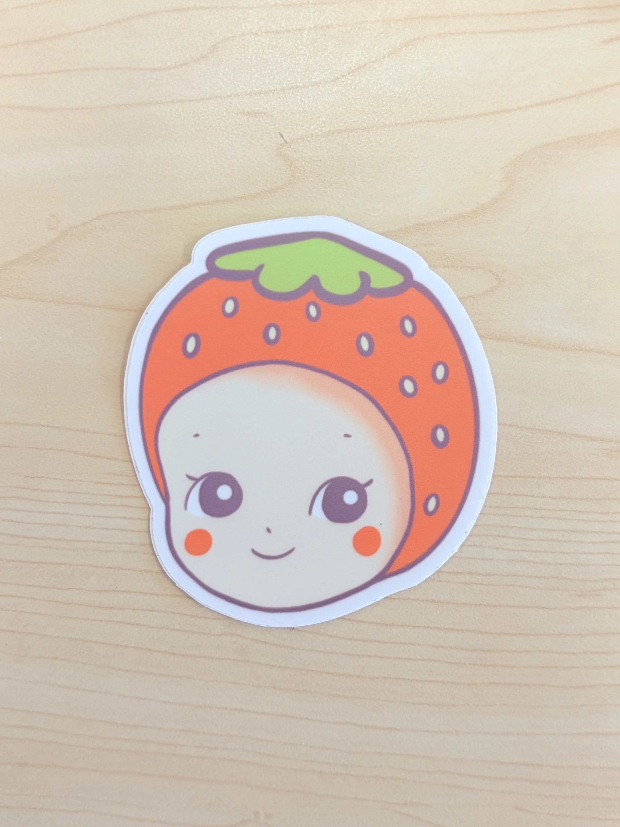 Sonny Angel Strawberry Head Sticker