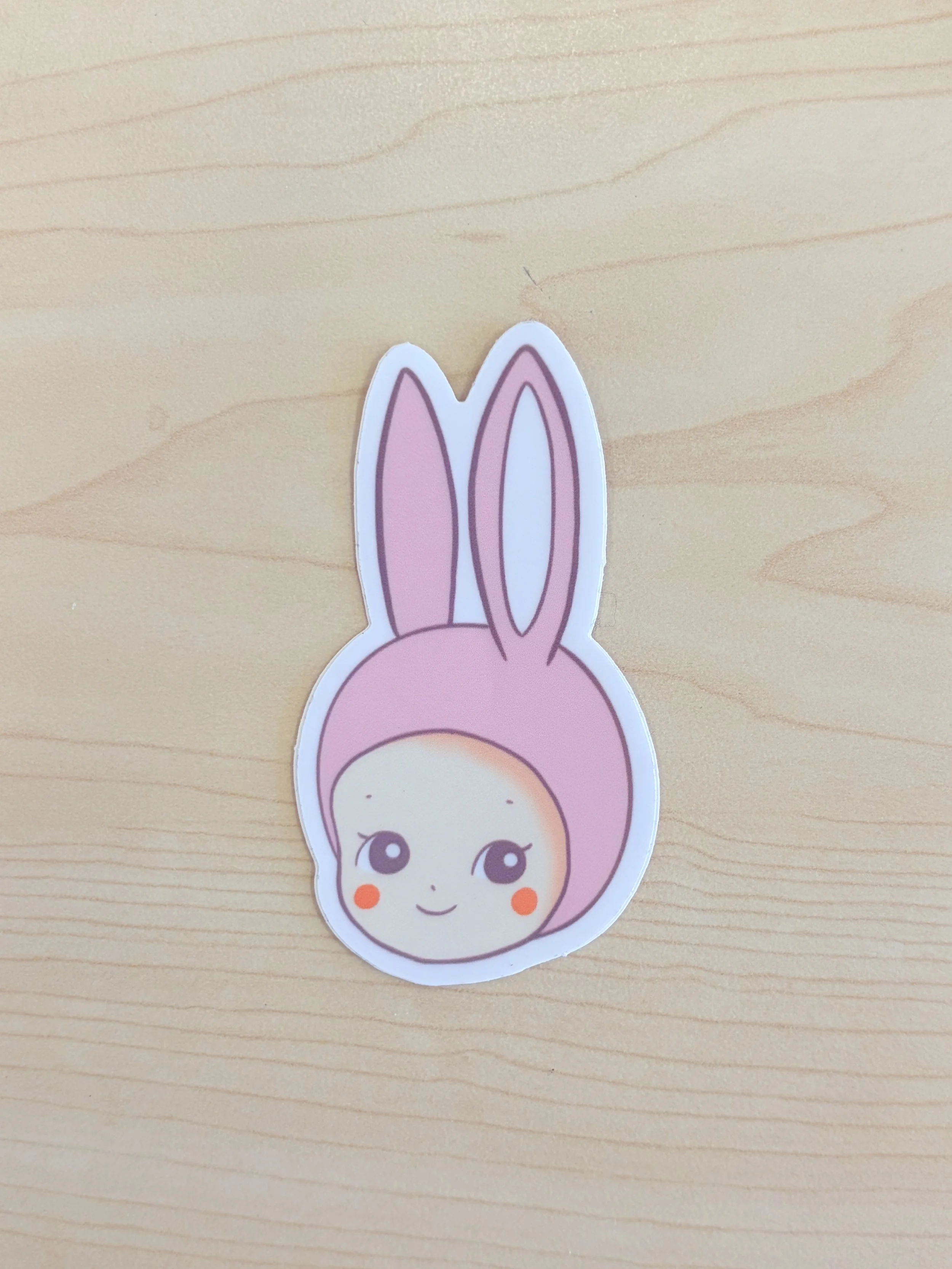 Sonny Angel Pink Rabbit Head Sticker