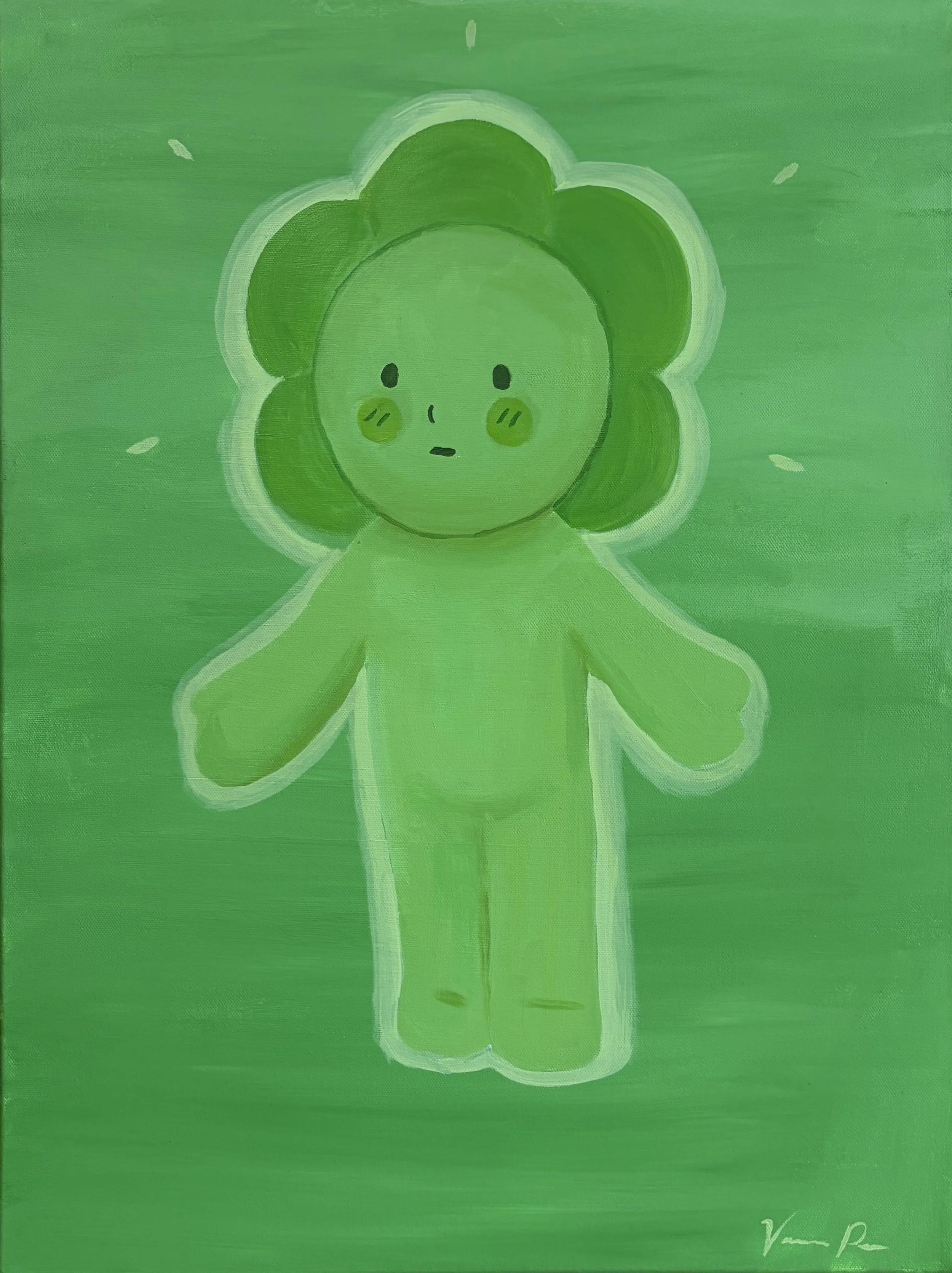 Smiski Flower Painting