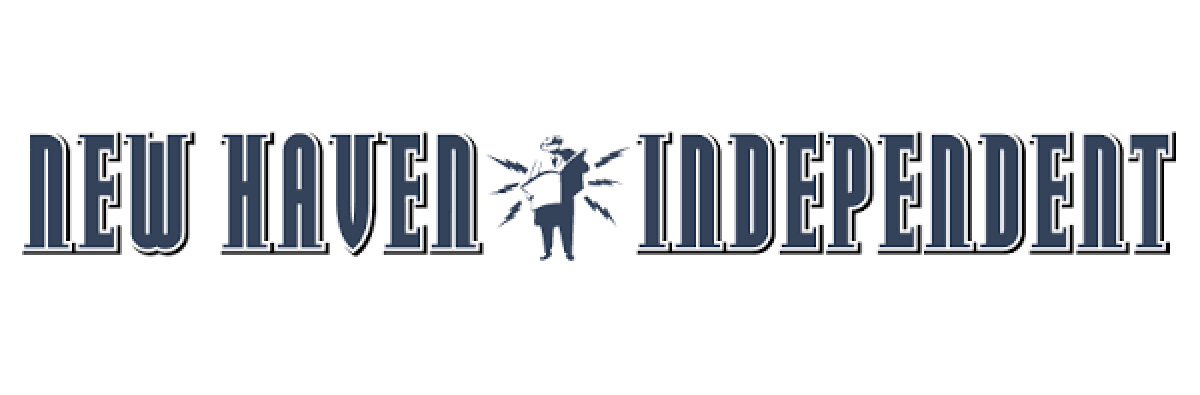 Logo of New Haven Independent with stylized figure of a person in the center and text in bold font.