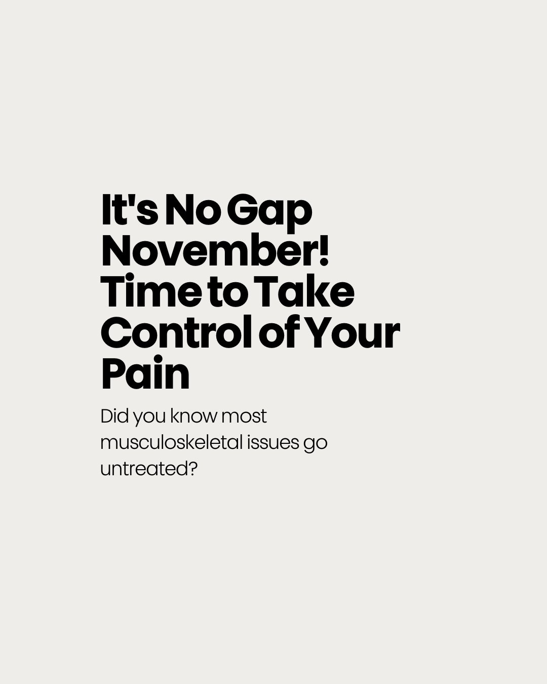 ✨ No Gap November is here! ✨⁠
⁠
This November, we&rsquo;re making it easier for everyone to access the support they need!⁠
⁠
Whether you have private health insurance or not, we&rsquo;ve got you covered:⁠
⁠
Private Health: Enjoy gap-free sessions!⁠
⁠