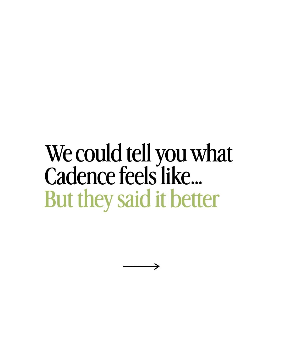 We asked our Cadence community for feedback, and some of the responses genuinely stopped us in our tracks.⁠
⁠
So many of you spoke about feeling safe, supported, comfortable, seen and at home.⁠
⁠
And that means everything to us.⁠
⁠
Because while Pila