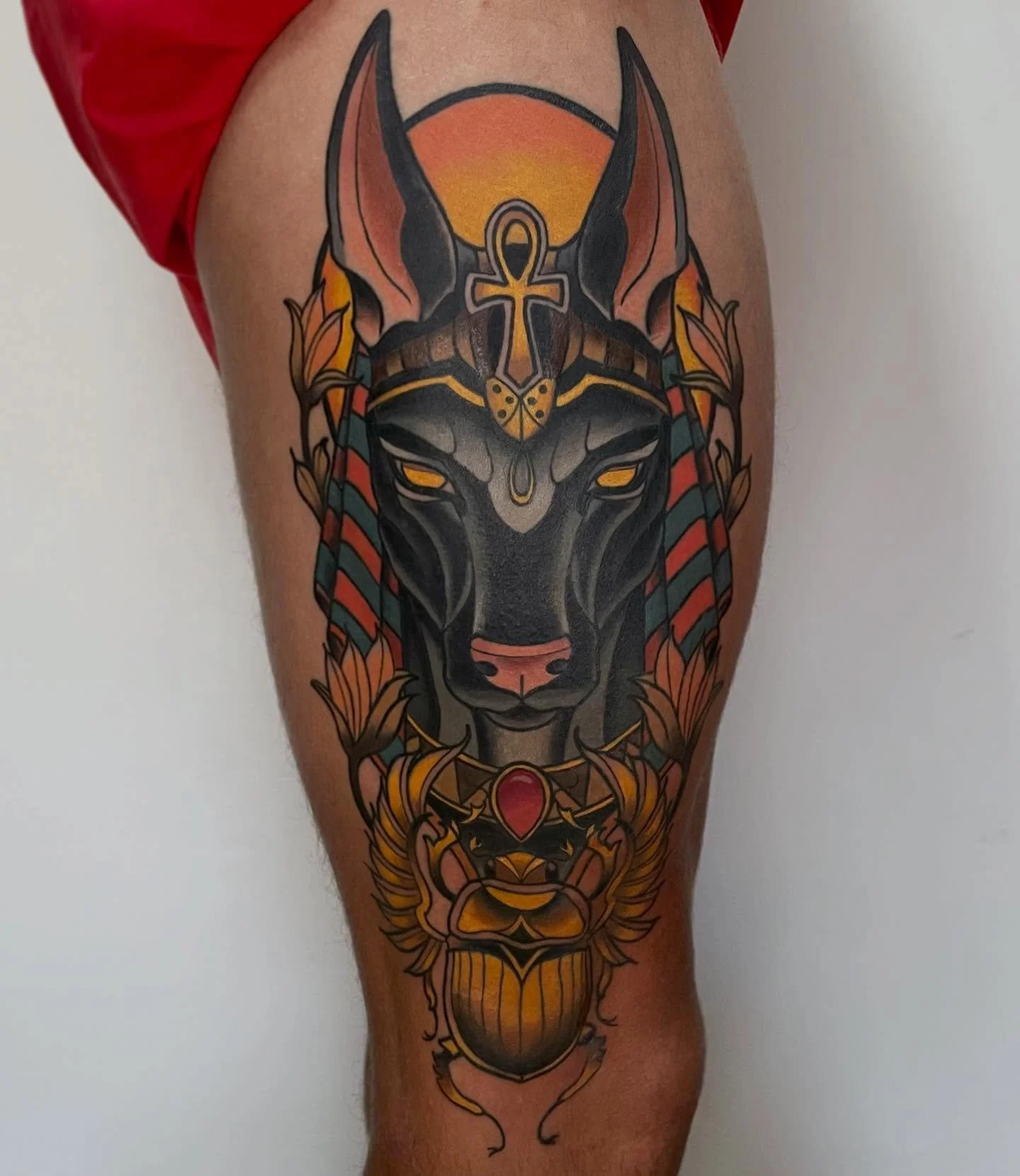 &bull; ANUBIS &bull; Did this one a while ago! healed for the biggest part. Wanne get something done like this one? DM me for availability or if you got some questions! DM DM DM 💌💌💌💌💌