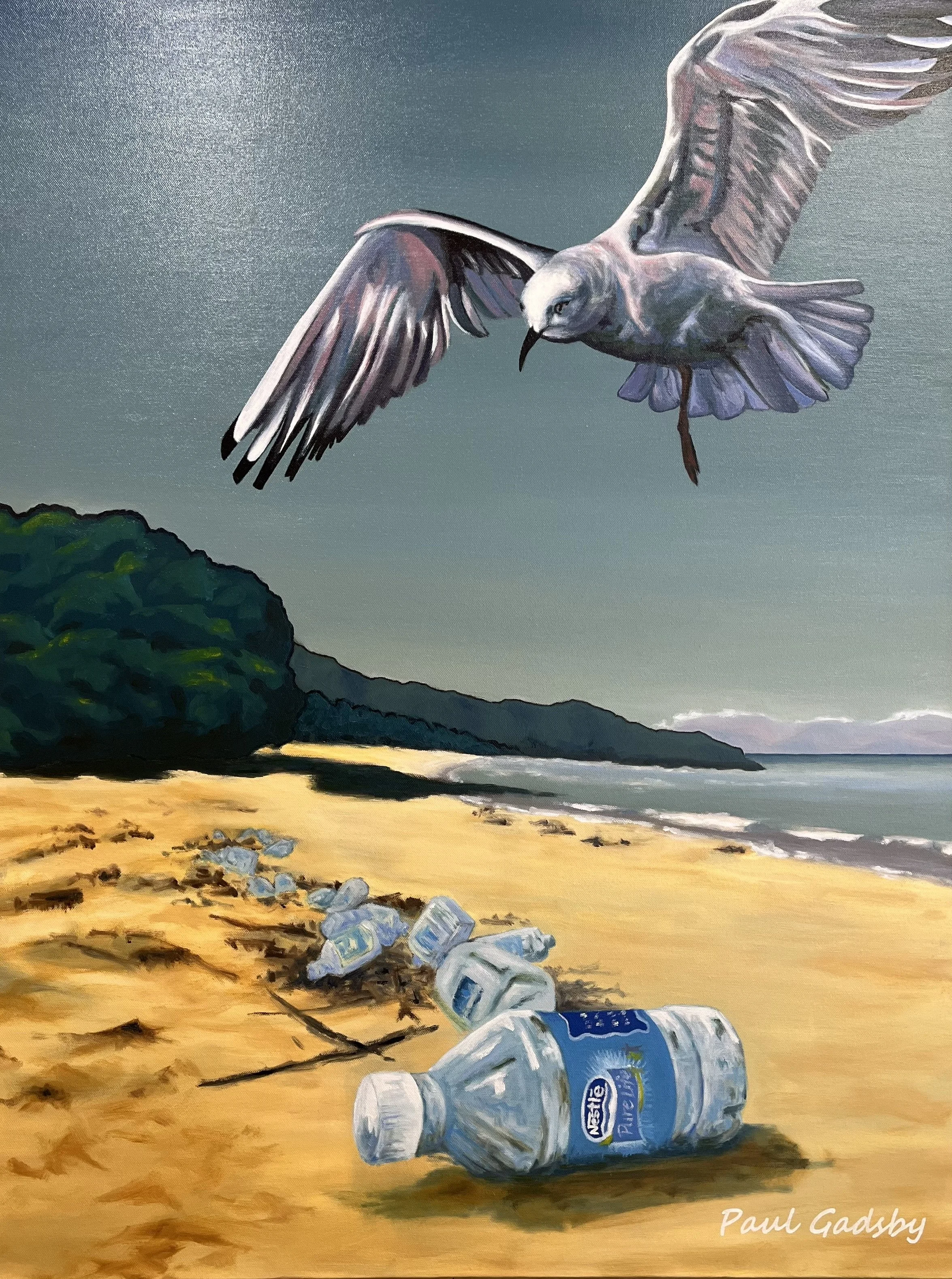 Black Billed Blues  2018  Oil  $1200