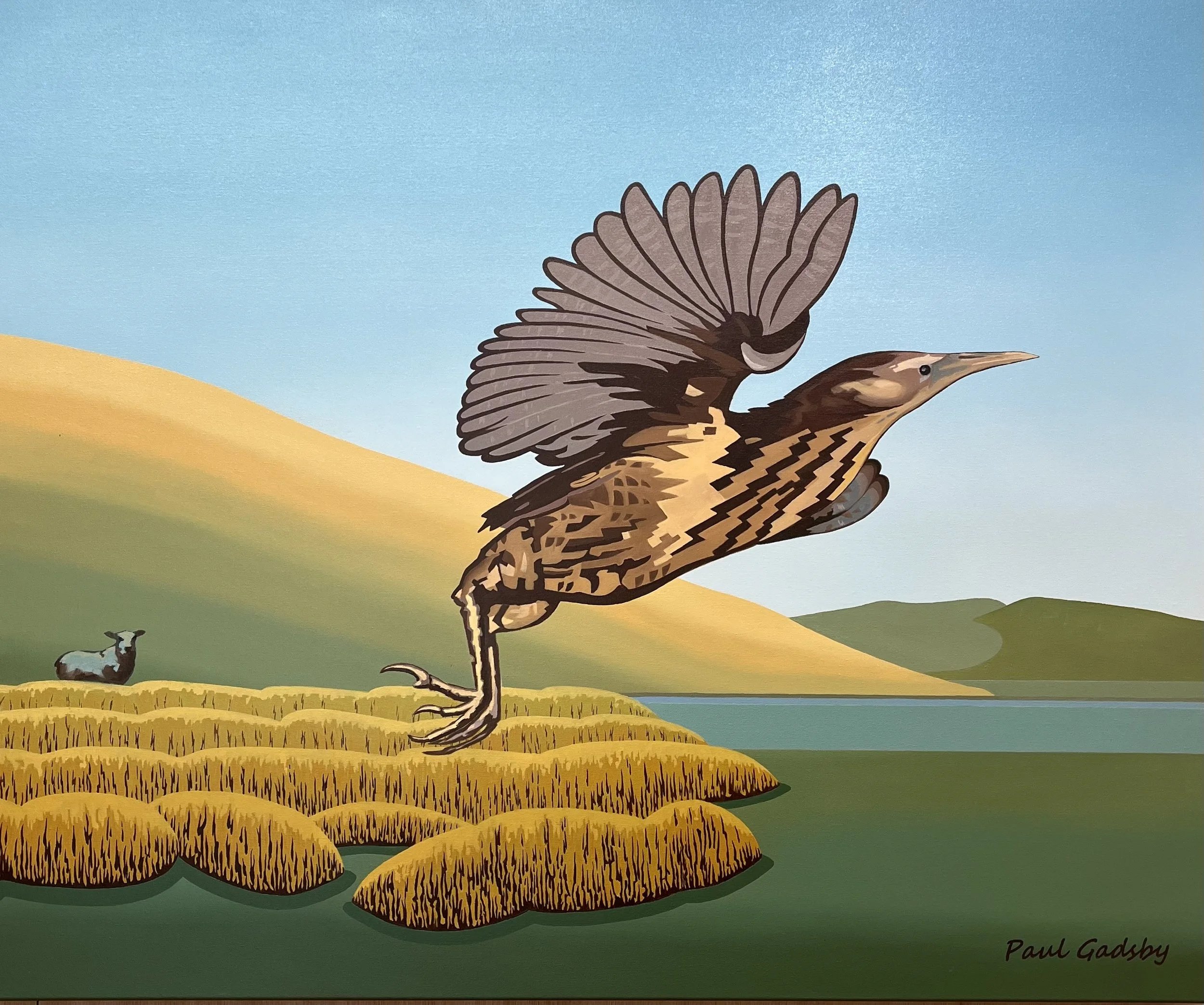 Matuku Flight Australasian Bittern 2019  Oil $1495