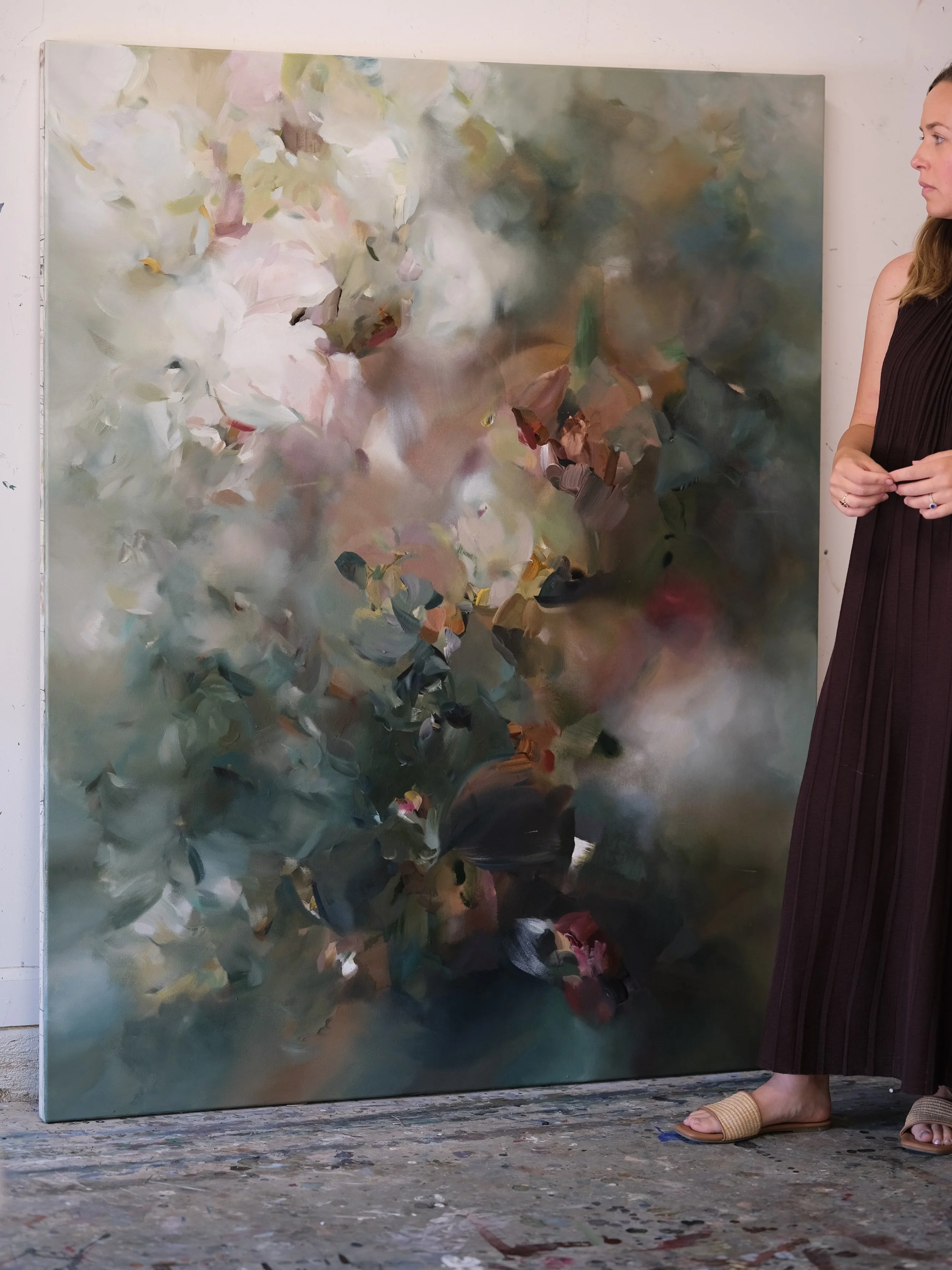 New work and brand new prints dropping from @sarapittmanstudio soon 〰️

Sara&rsquo;s work invites a stillness to the viewer. A space to get completely lost and enveloped within, as if you&rsquo;re lost in a moment in clouds. A space to heal and groun