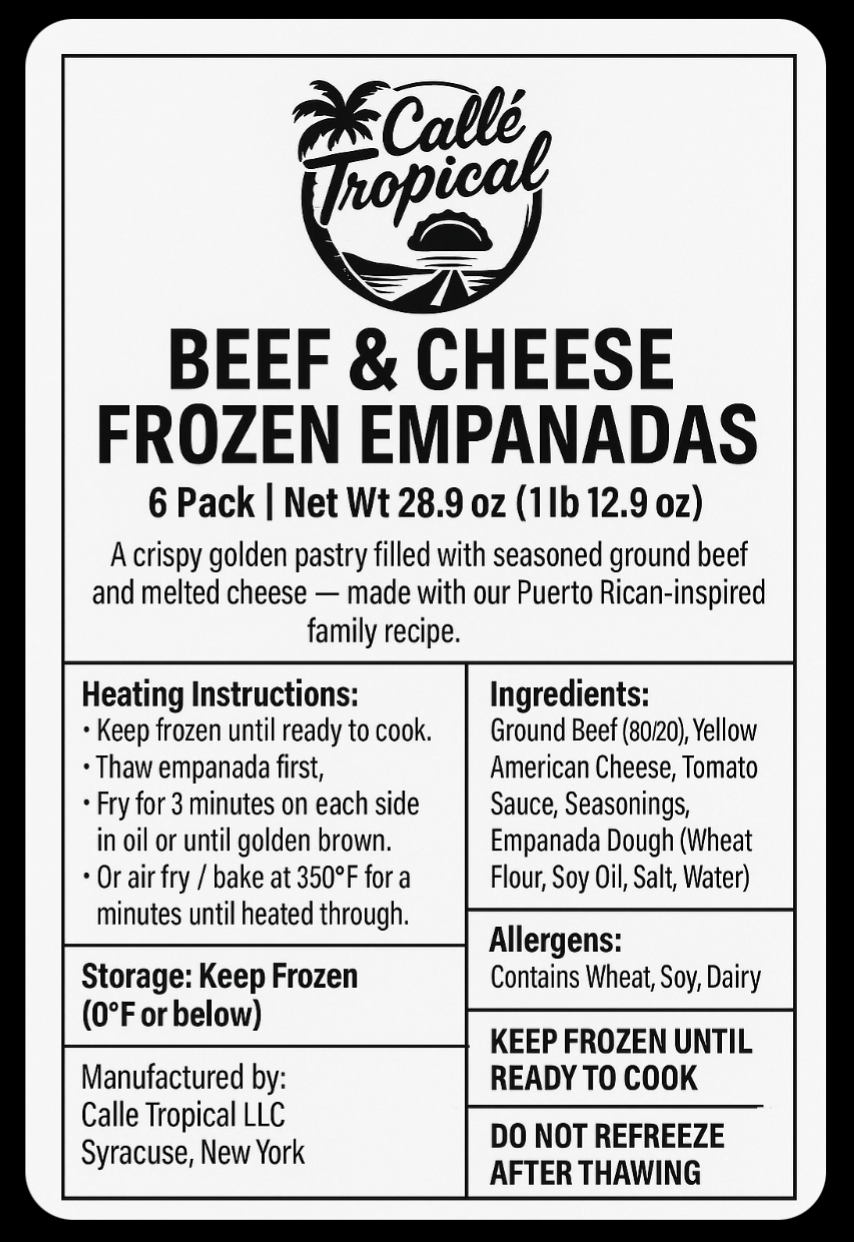 Frozen Packaging Label Design