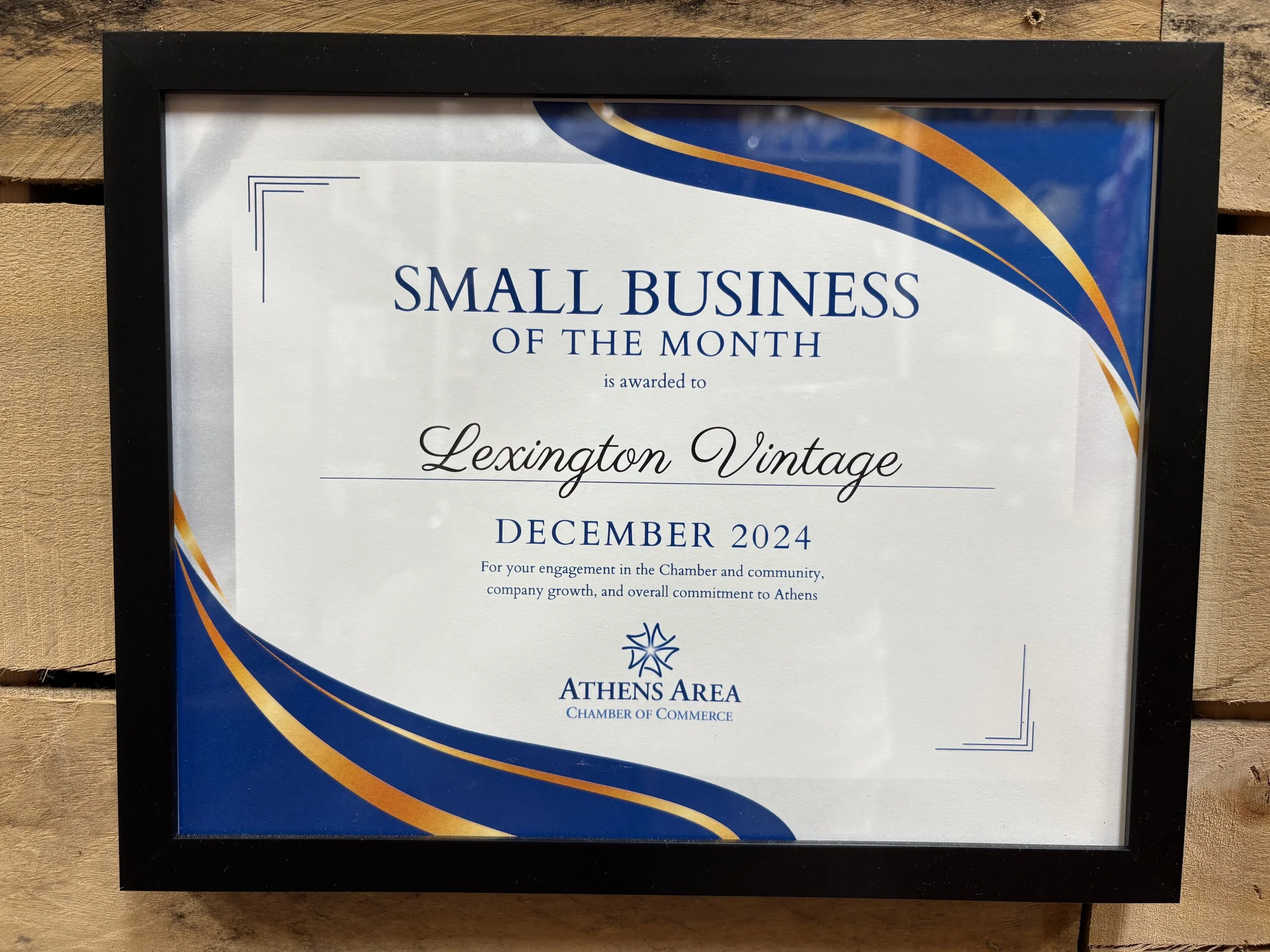 Athens Area Chamber of Commerce Small Business of the Month - December 2024