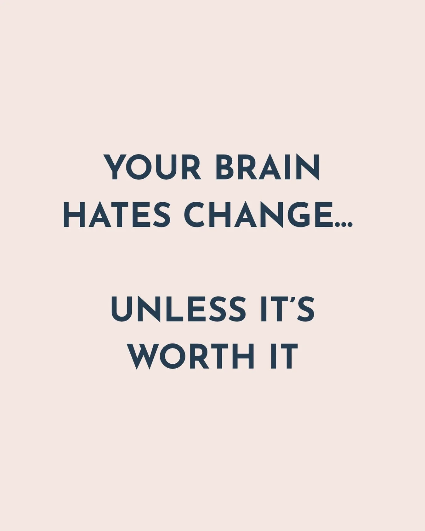 Your nervous system LOVES familiar. And will choose a familiar discomfort over an unfamiliar one - every day of the week. 

UNLESS.. it&rsquo;s worth it to make a change. 

It takes a lot of conscious work and metabolic activity to rewire patterns. T