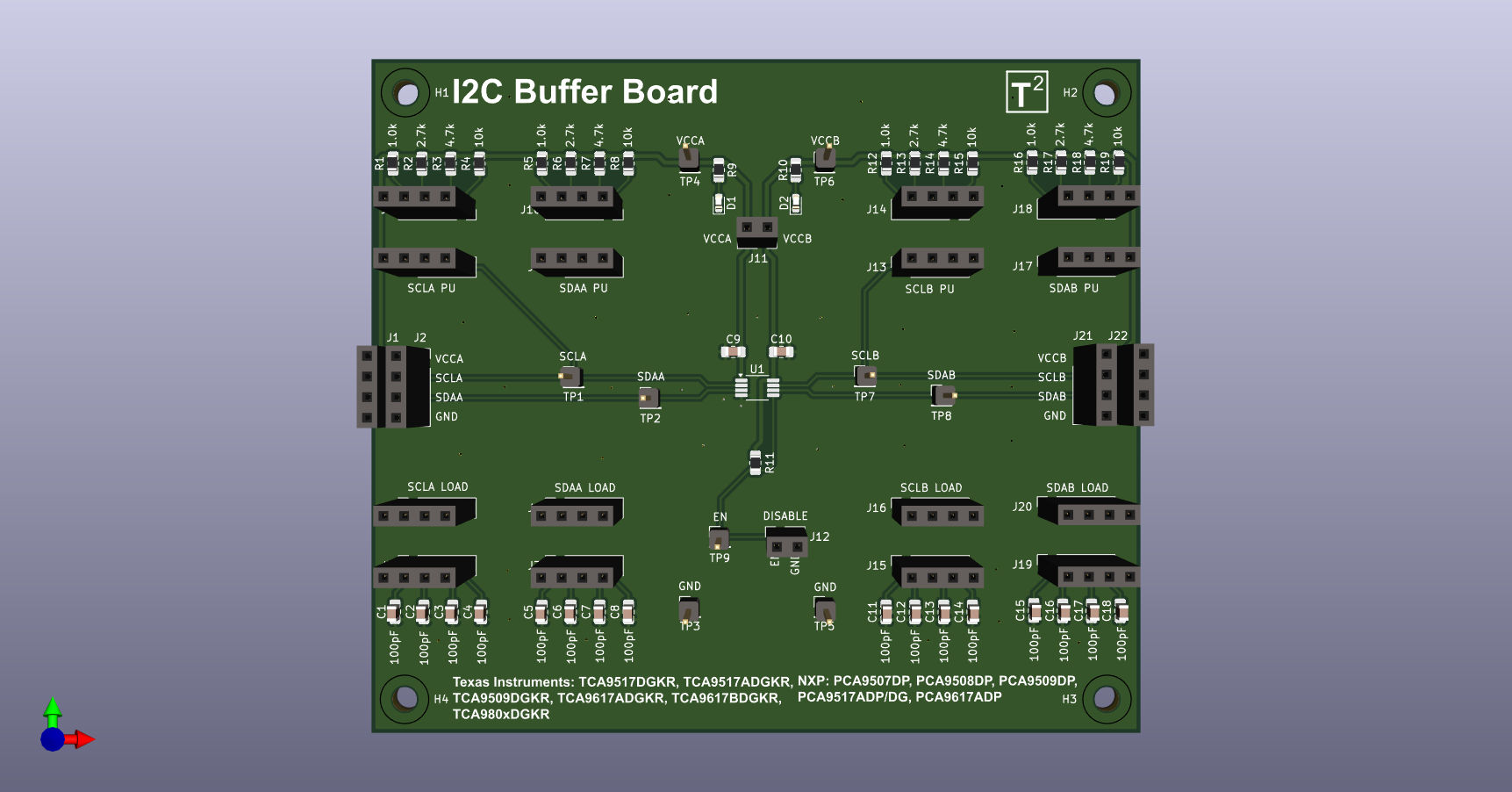 I2C Buffer Board KiCad Files