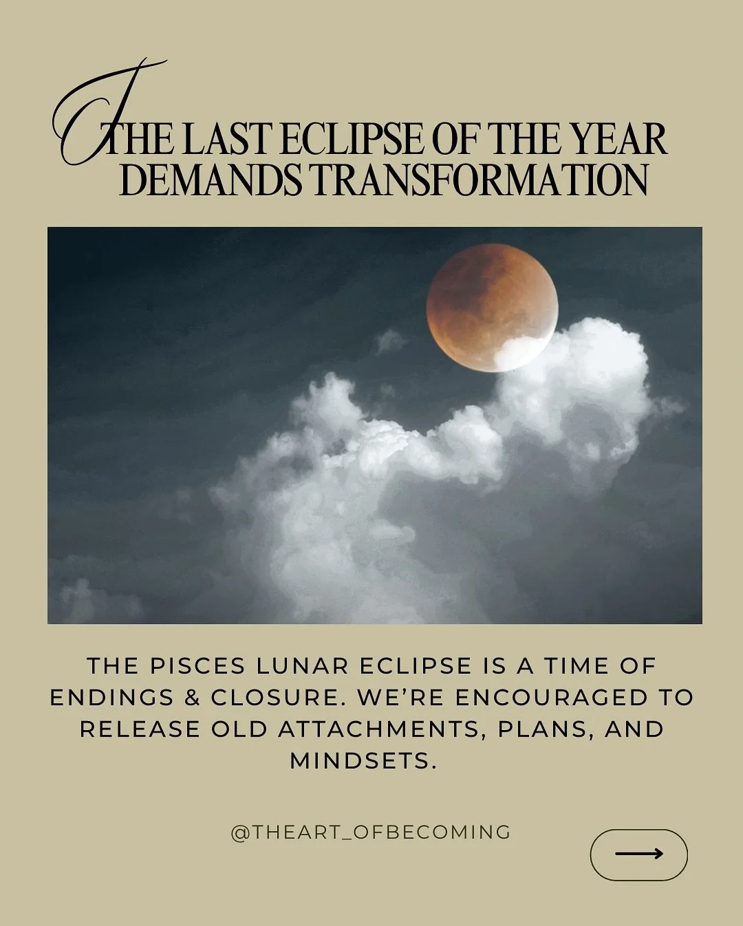 The final eclipse of the year is here! 🌝 You may notice themes come up in your life related to endings. It&rsquo;s all about closing cycles that no longer serve you 🔄

If you don&rsquo;t take away anything from this post just take this; Release the