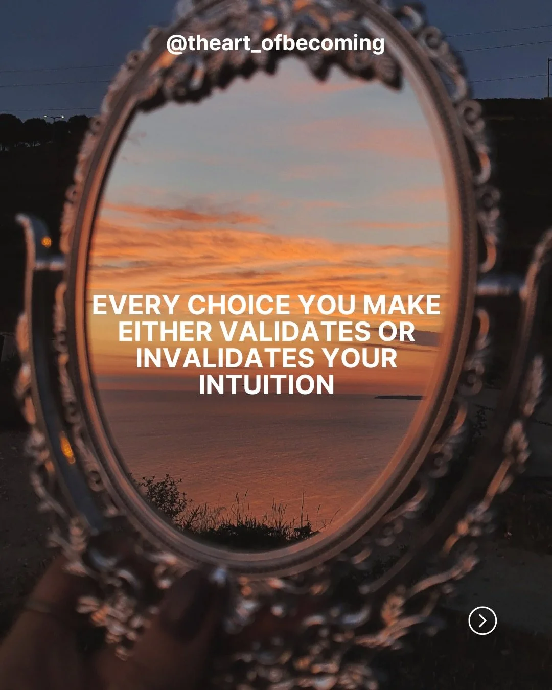 Every choice either validates or invalidates your intuition.

Read that again ⏮️

As we will soon be moving into a New Year, it&rsquo;s time to stop second-guessing your gut. Your intuition is your internal GPS and every decision (even the smallest o