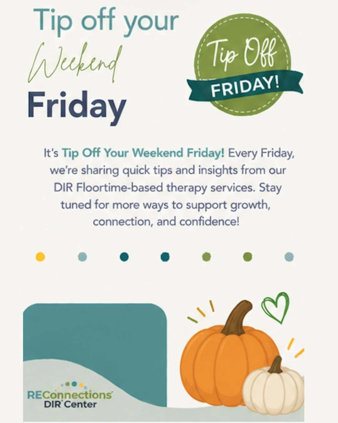 Tip Off Your Weekend Friday!

Pumpkin carving is more than just a Halloween tradition&mdash;it&rsquo;s a fun, hands-on opportunity to explore, create, and build important developmental skills! 

From scooping out pumpkin guts and separating seeds to 