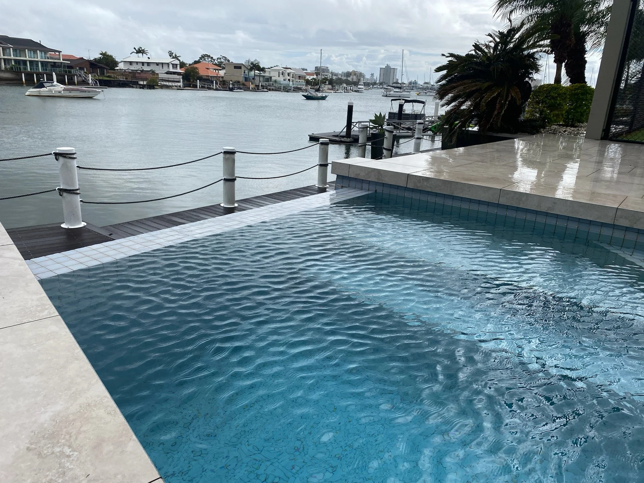 Residential swimming pool serviced by Clarity Pool Services on the Sunshine Coast