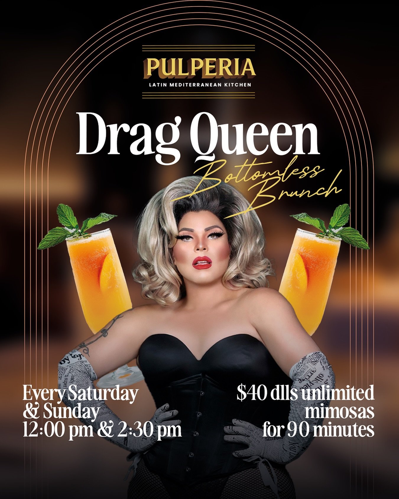 💃✨ The weekend gets fabulous!
Join us for a Latin-infused brunch with dazzling drag performances, bold cocktails, and all the weekend vibes you can handle. 🍹🎶
Good food, fierce queens, and unforgettable fun &mdash; are you ready?
📍 Reserve your t