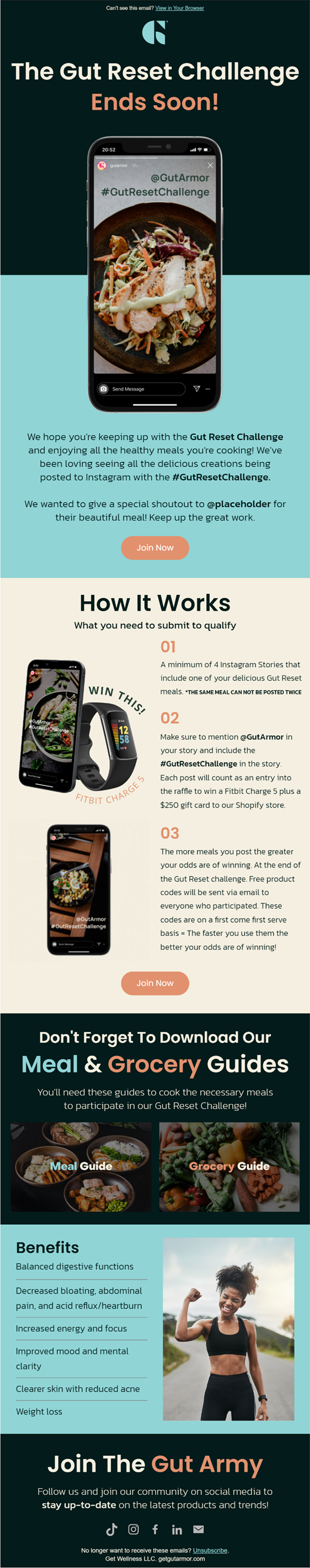Gut Challenge Email