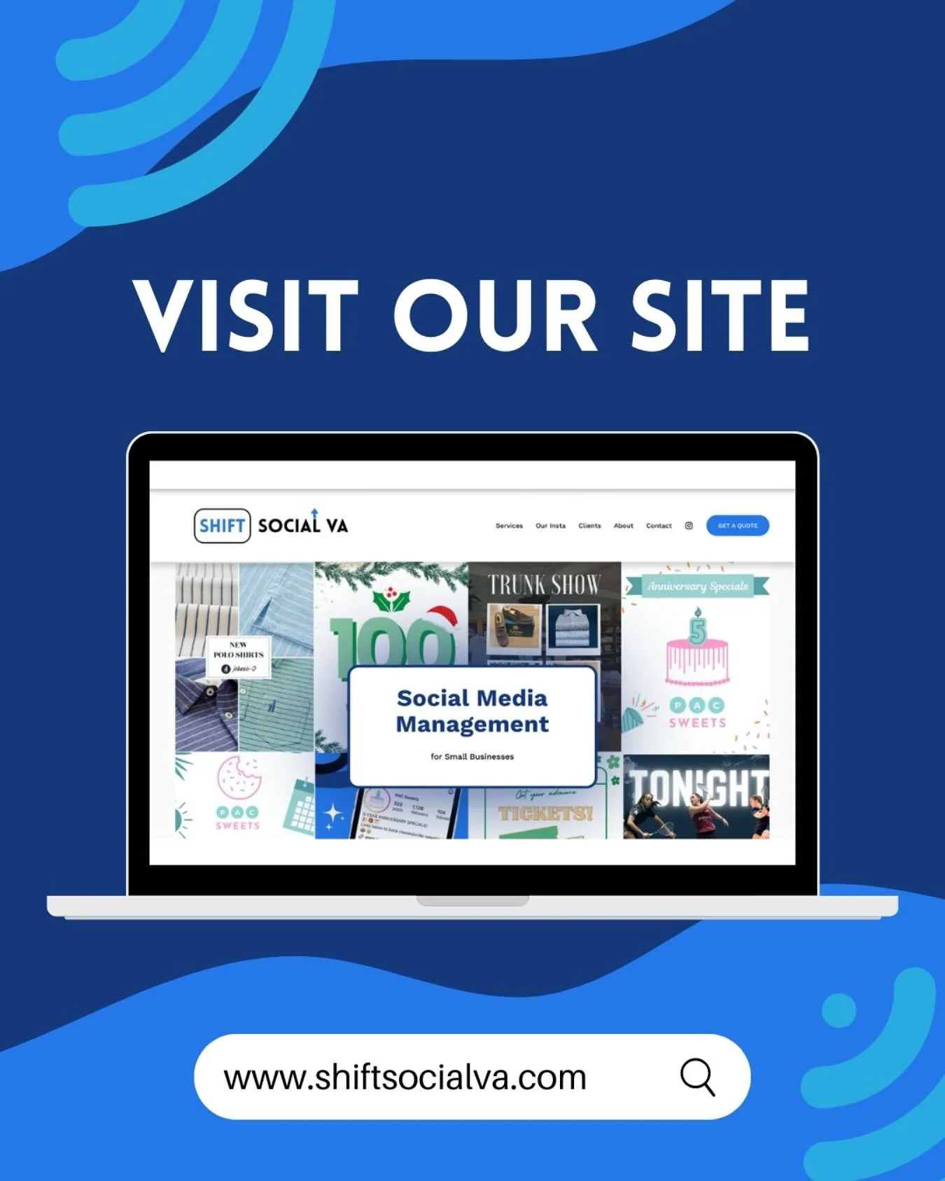 Visit Our Site! 💻📲

The official website for Shift Social VA is online ⬆️

See our partners, services, and how to request a quote at shiftsocial.com 🔥