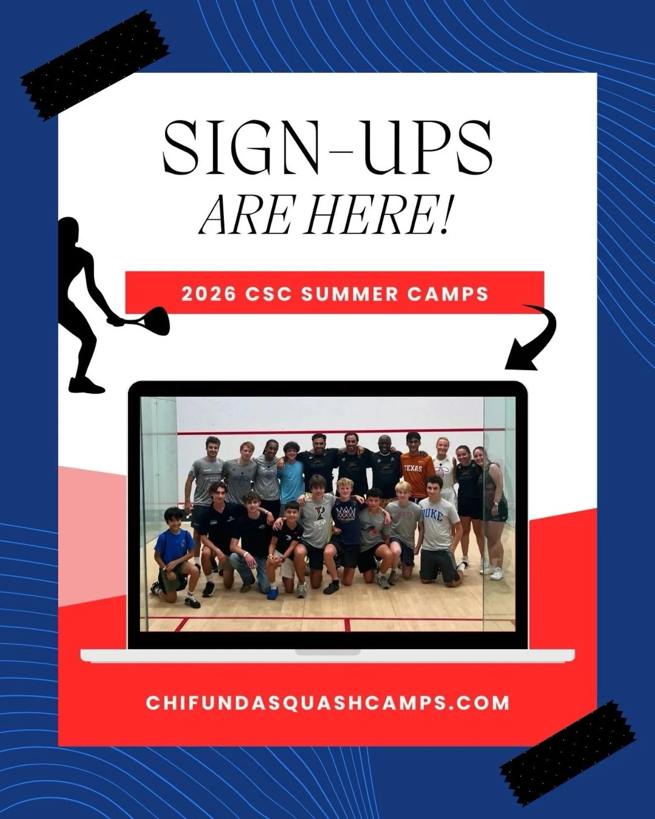 Sign-Up Graphic For @chifundasquashcamps! 📲📈🤩