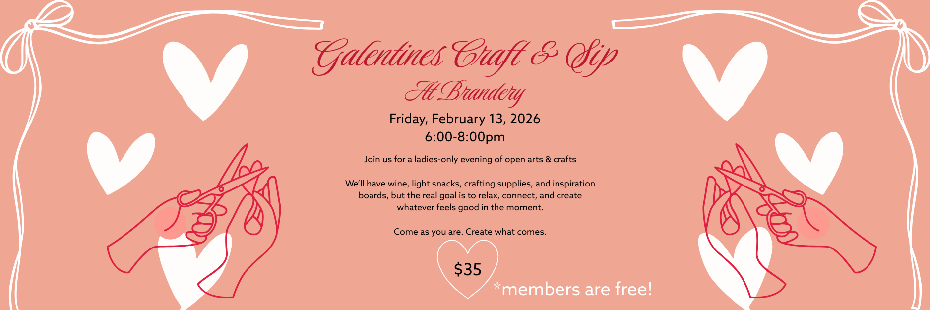 Galentine’s Day Craft &amp; Sip
