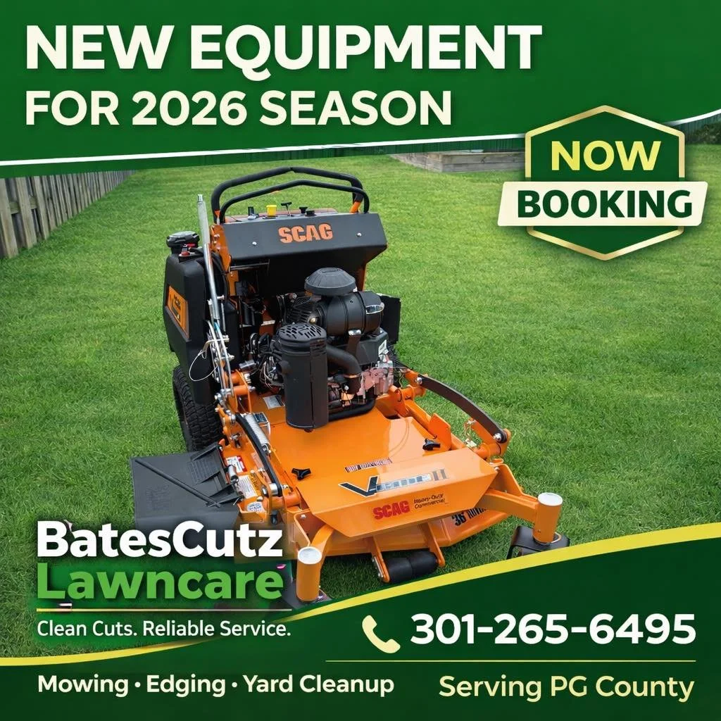 🚨 New Equipment Alert! 🚨

BatesCutz Lawncare just added a SCAG V-Ride II commercial mower to the fleet!

This powerful machine means:
✔️ Faster service
✔️ Cleaner cuts
✔️ Professional results every time

We&rsquo;re ready for the 2026 mowing season