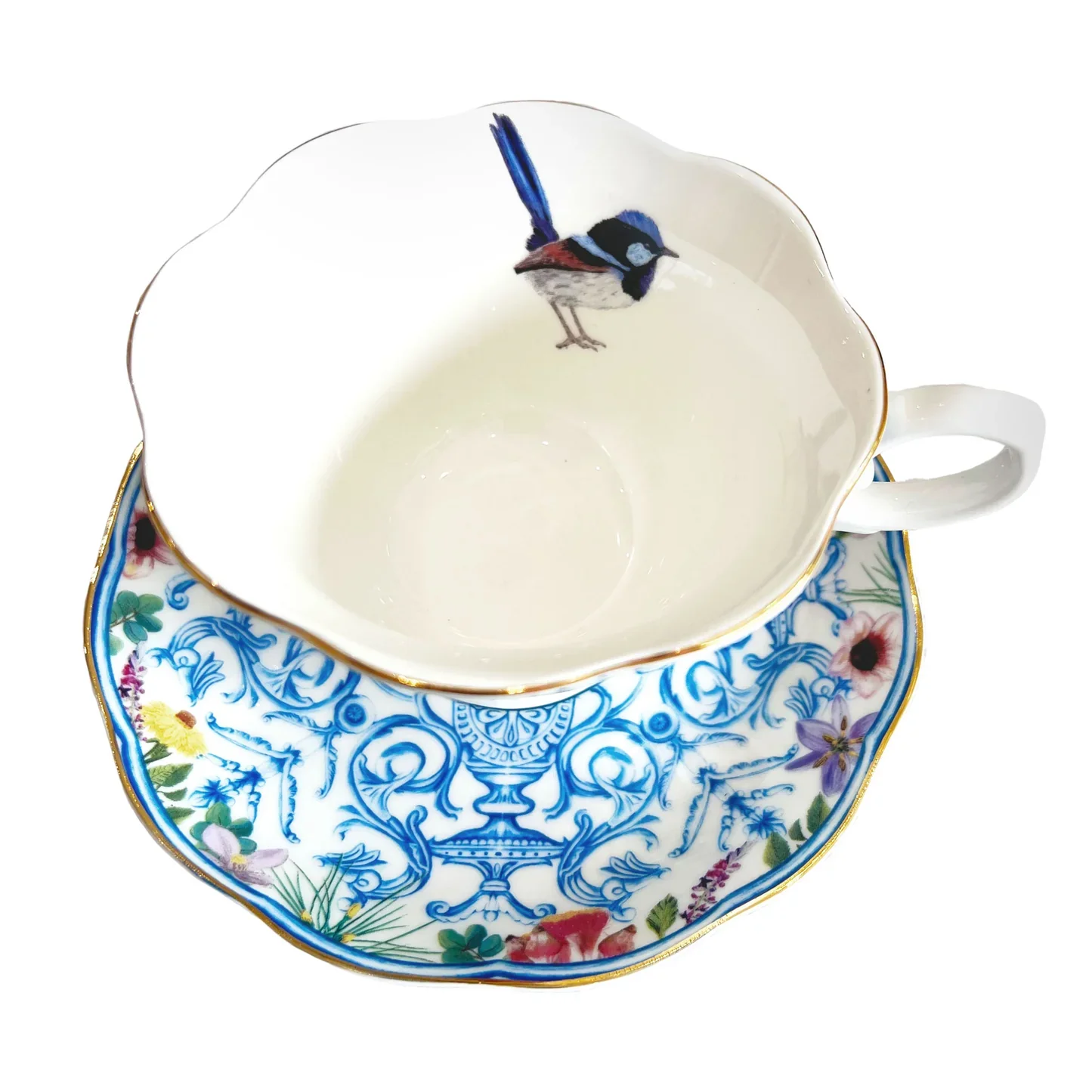 Tea Cup & Saucer Enchanted Garden 2.webp