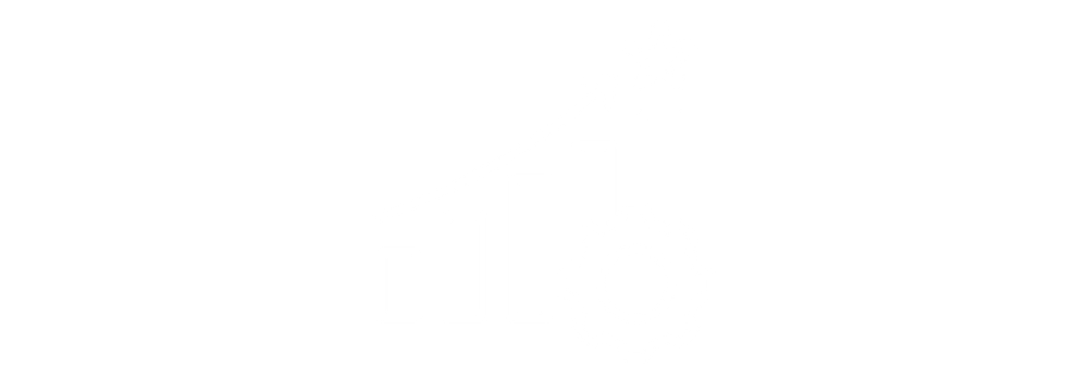 A white line graph with an upward arrow, a gear symbol, and a star on a black background.