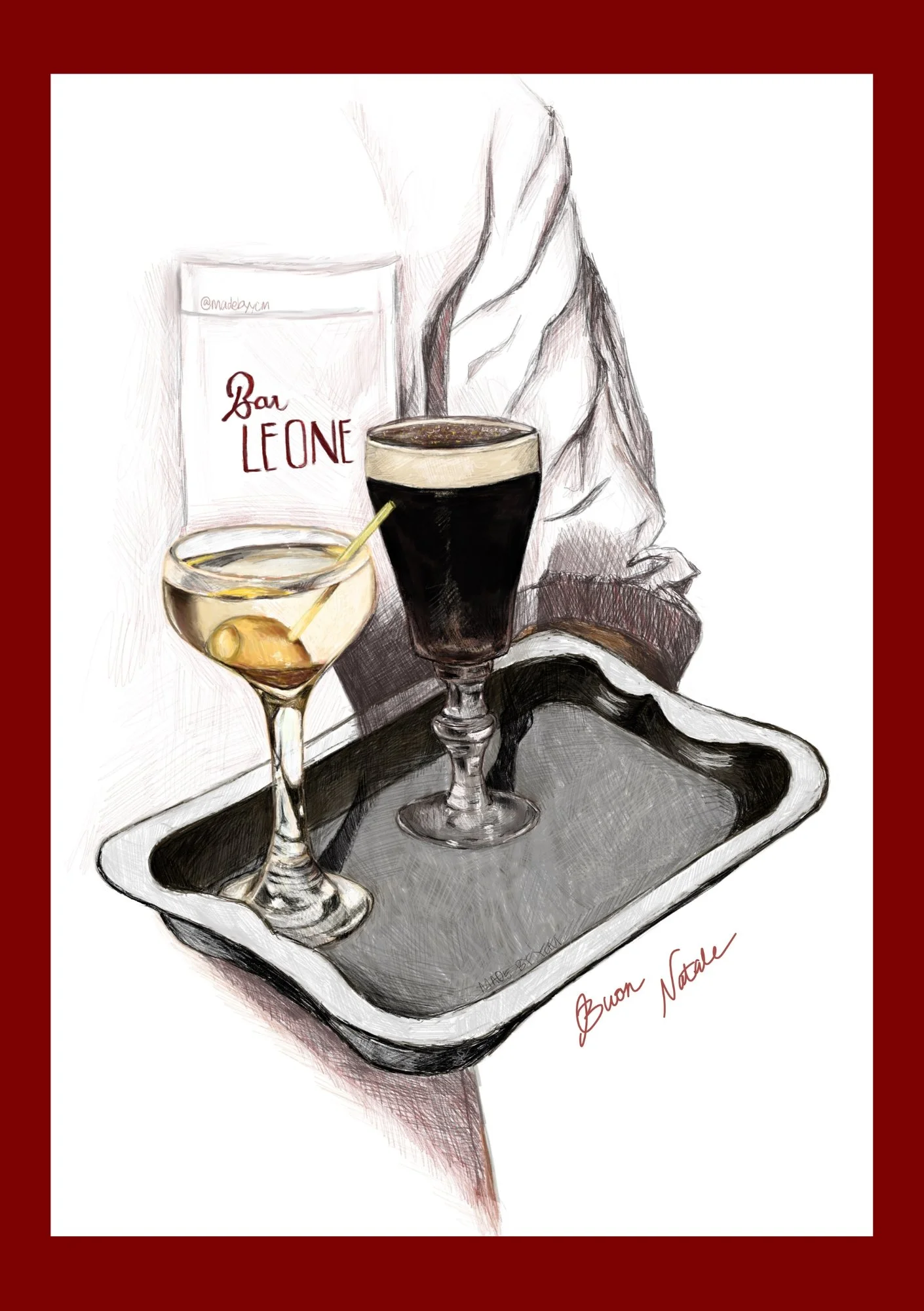 Buon Natale 
A Christmas card for charity with Bar Leone