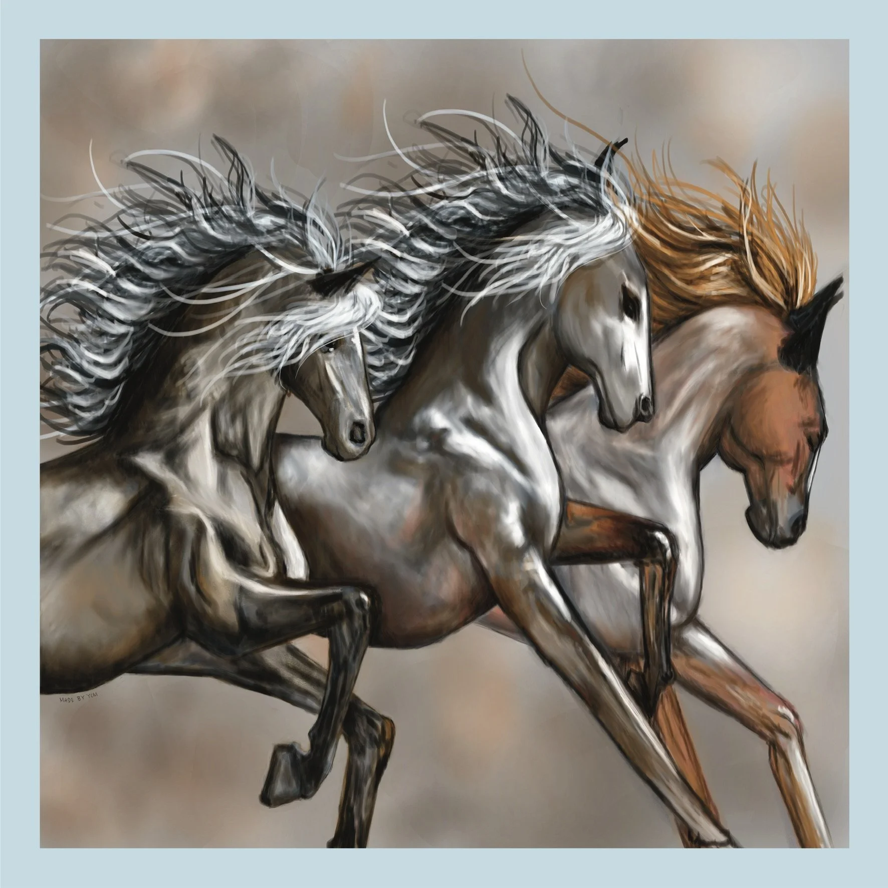 2026 Year of the Horse - silk scarf