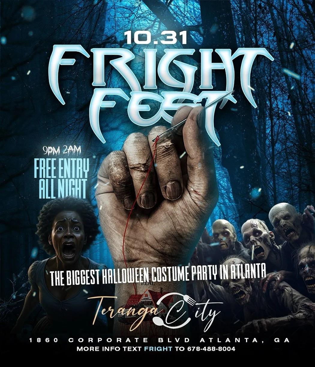 Join us for Fright Fest @teranga.bh on the 31st of October 🎃 The biggest Halloween costume party in Atlanta. You don&rsquo;t want to miss out on this! 

We&rsquo;re OPEN today from 1PM-2AM
📍1860 Corporate Blvd NE. Atlanta, GA

#terangacityatl #tera