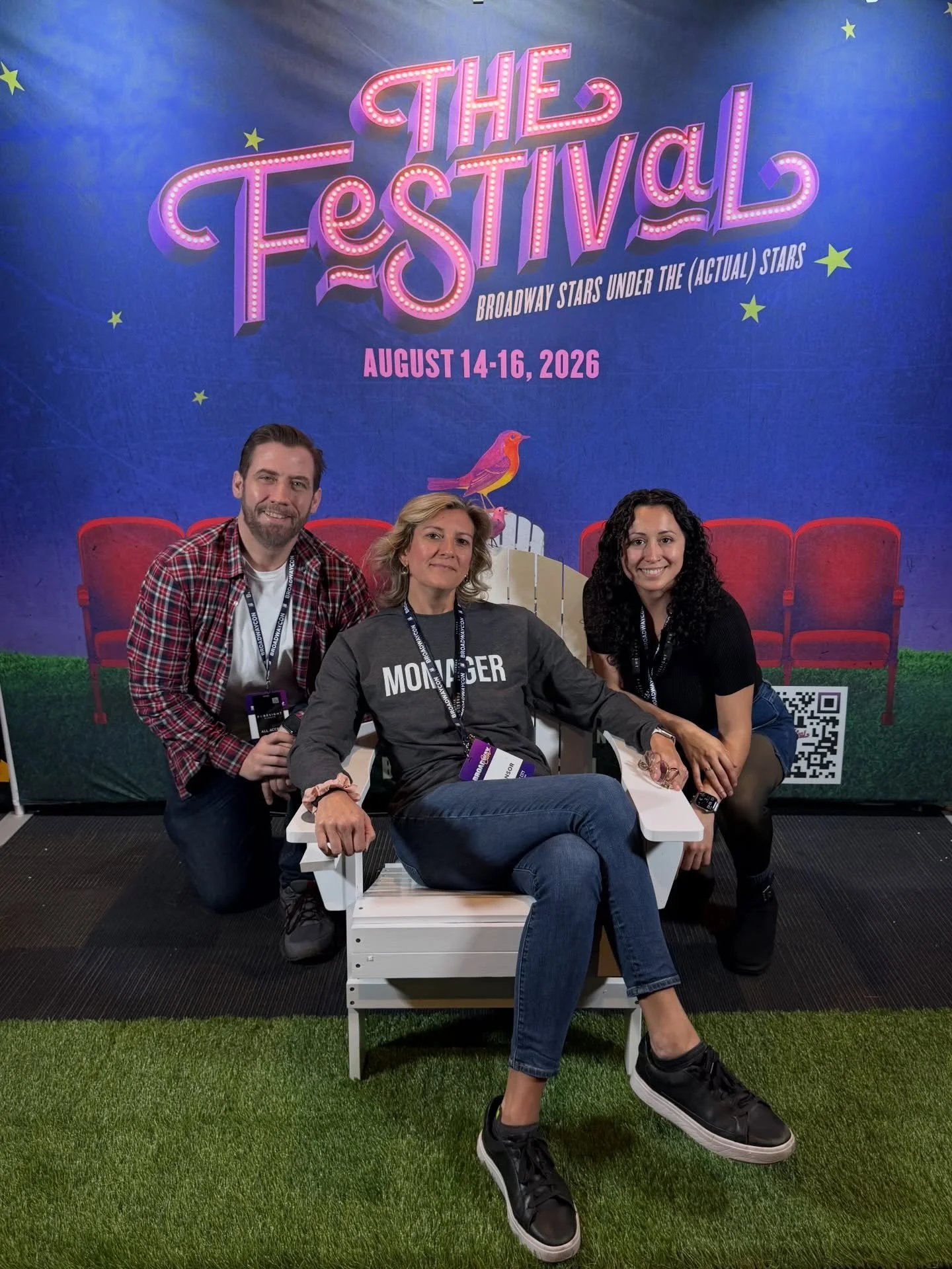 Today @bwaycon !  Follow @thebroadwayfest for updates! 

Also, my team assembles an Adirondack chair like nobody&rsquo;s business. 🙌🏻