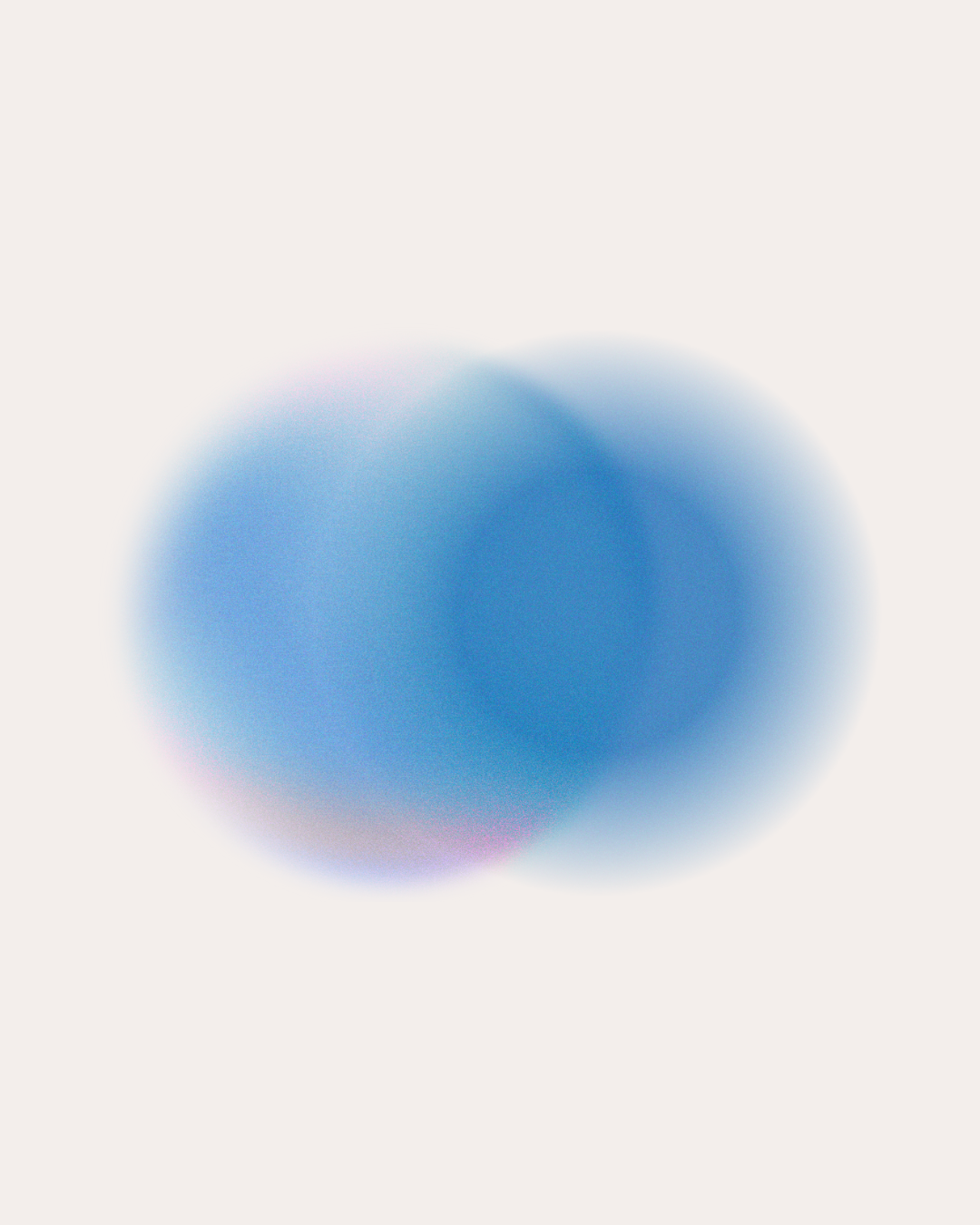 Blurred blue and purple spheres overlapping on a white background.