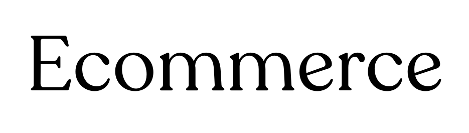The image displays the word "Ecommerce" in black text on a white background.