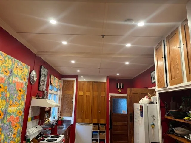 New downlights fitted to kitchen