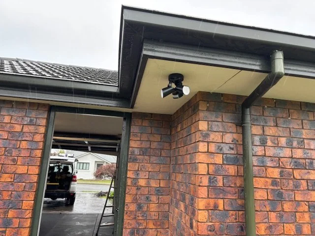 Exterior security sensor lights installation