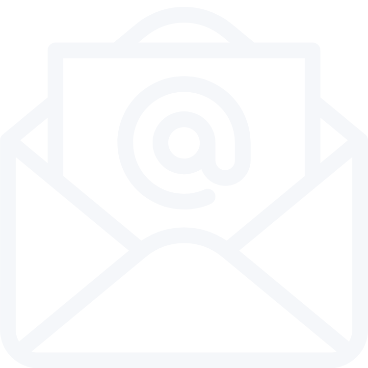 En åpen brev- eller e-postforbindelse med et '@' symbol på en lapp.