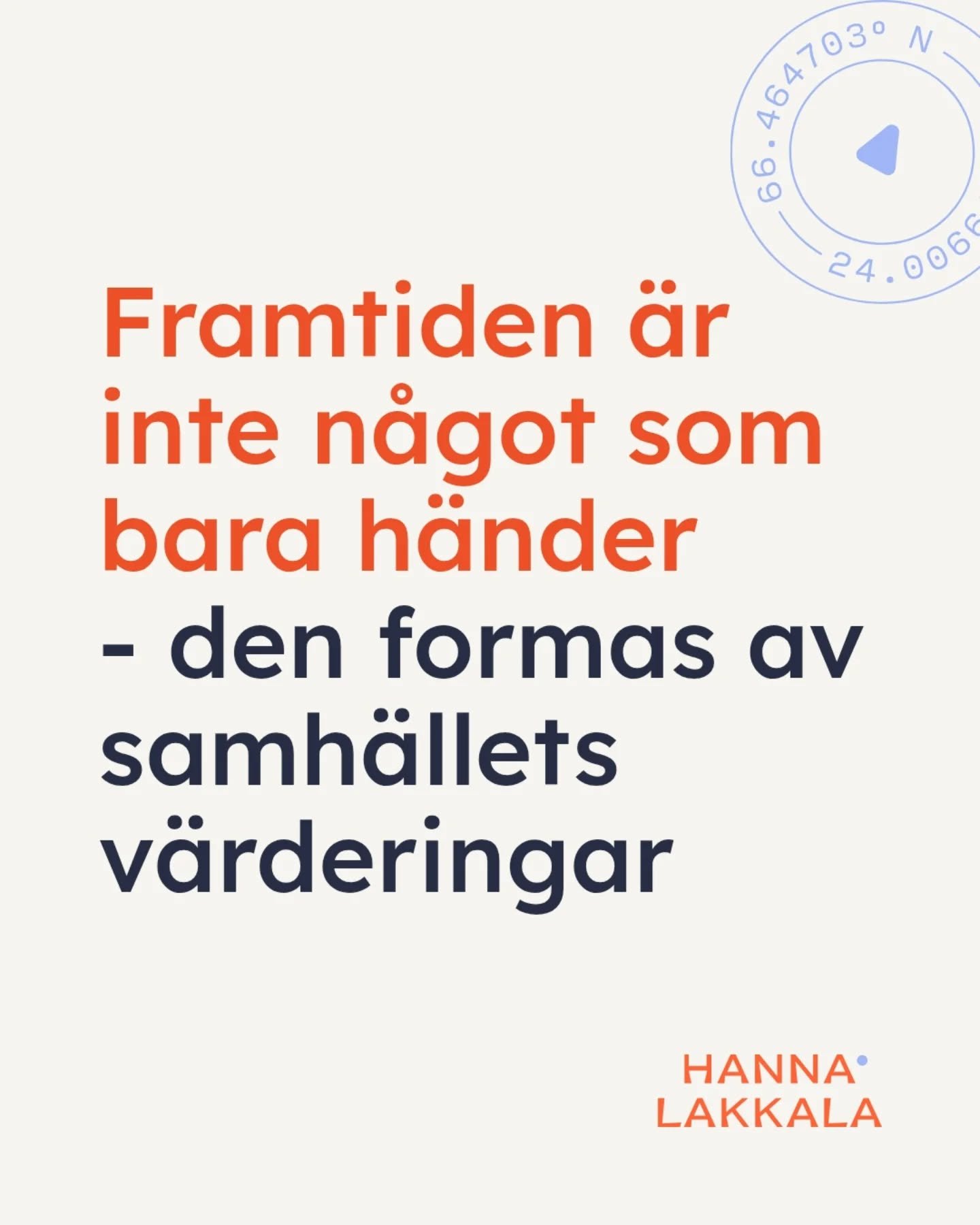I framtidsarbete som tex. scenariearbete betonar jag alltid vikten av v&auml;rderingar. F&ouml;r i slut&auml;ndan &auml;r det v&auml;rderingarna som formar v&aring;r framtid - p&aring; individniv&aring;, organisationsniv&aring;, samh&auml;llsniv&arin