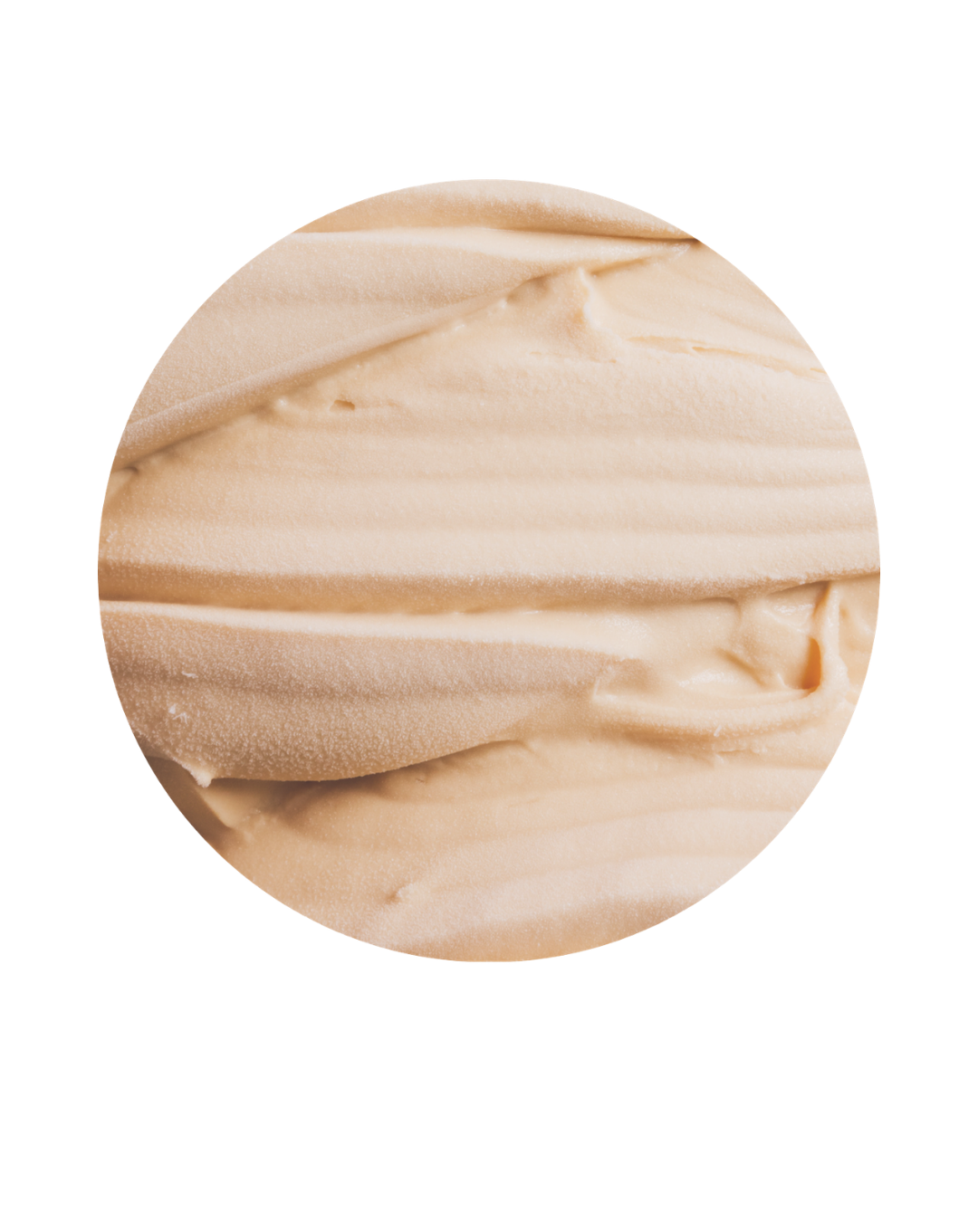 Close-up of a scoop of vanilla ice cream.