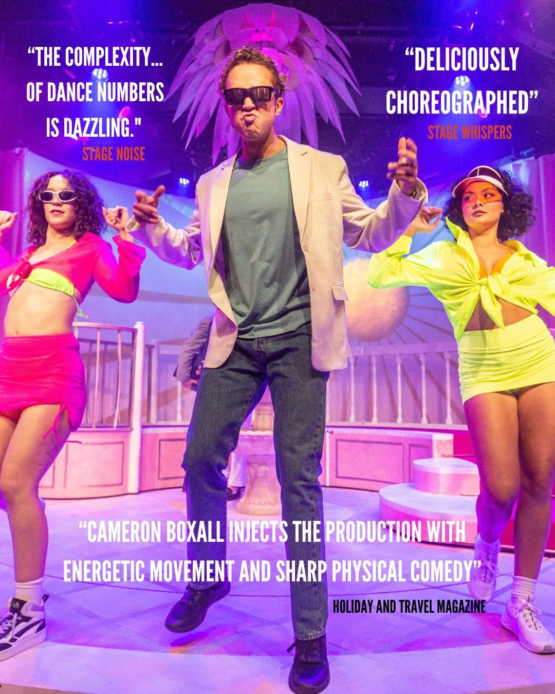 ⭐⭐⭐⭐⭐ -@thescoop.au
"@cameronboxall_ work is sharp, dynamic and remarkably inventive" -@stagedoorpod 

Hayes has often been a space of play and invention, our creative team has taken no shortcuts to create a dynamic and vibrant world. Camer