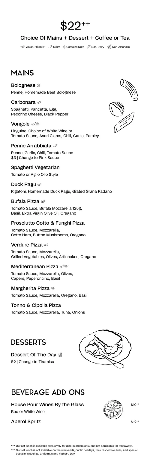 Cibo Menu.pdf Menu 1 — Cibo Italiano Singapore