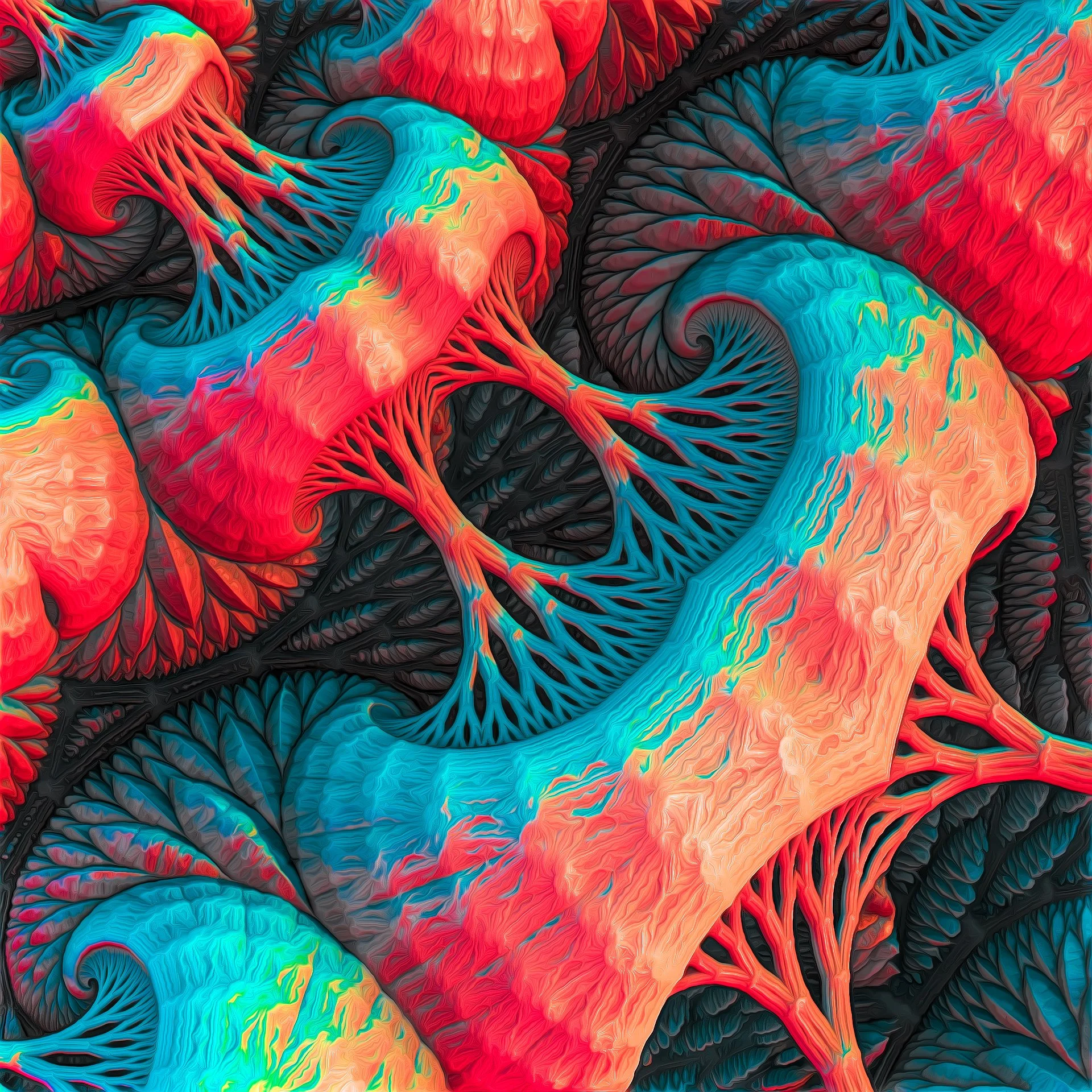 Tunnels and Bridges — generative art 2021