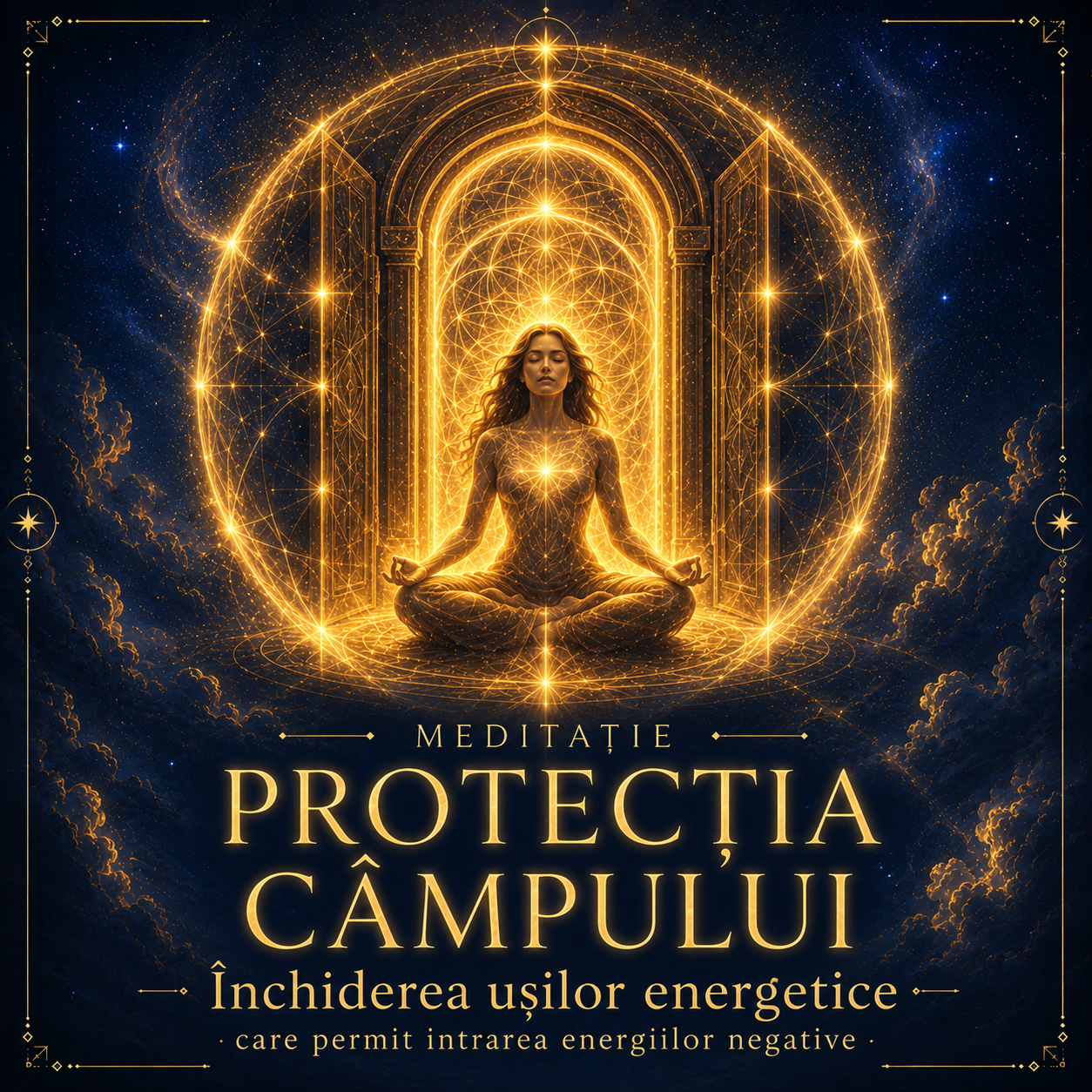 MEDITATIE PROTECTIA CAMPULUI: Inchiderea usilor energetice care permit intrarea energiilor negative🪽