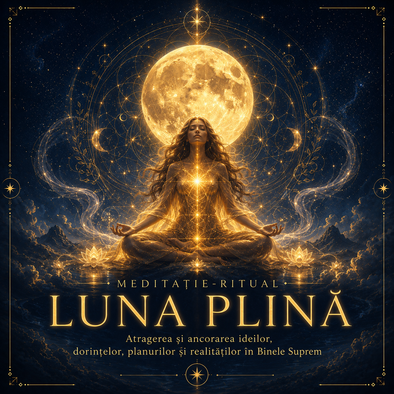MEDITATIE-RITUAL de LUNA PLINA🌕Atragerea & Ancorarea ideilor,dorintelor,planurilor si realitatilor in Binele Suprem