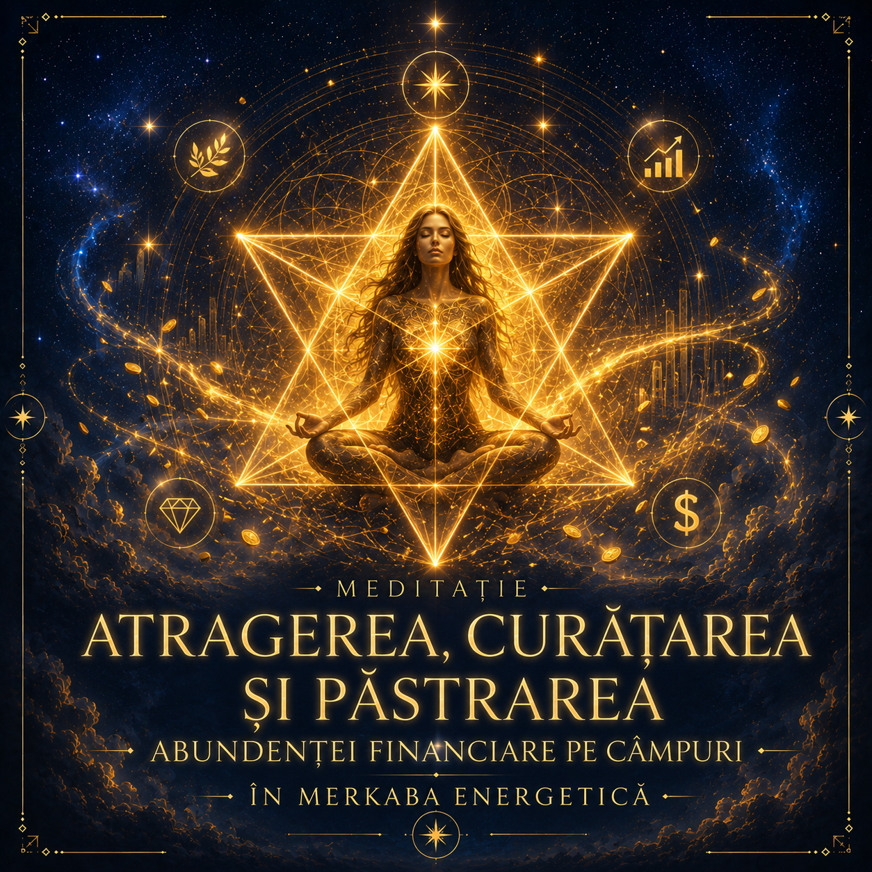 MEDITATIE ~ ATRAGEREA-CURATAREA SI PASTRAREA ABUNDENTEI FINANCIARE PE CAMPURI *IN MERKABA ENERGETICA