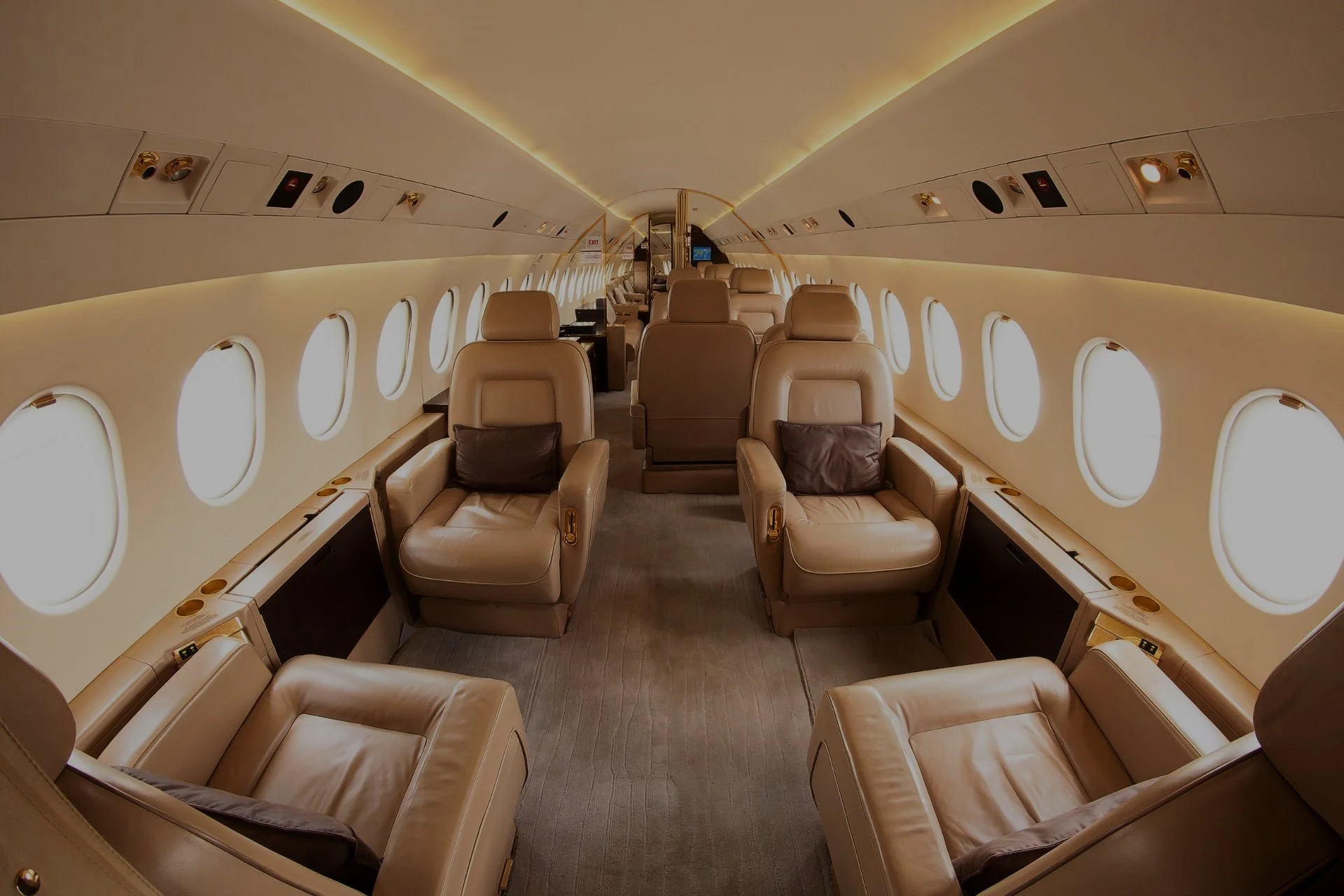 Meticulous interior aircraft detailing including cabin leather conditioning for a private plane in Ithaca, NY, by Results Detailing and Pressure Washing.