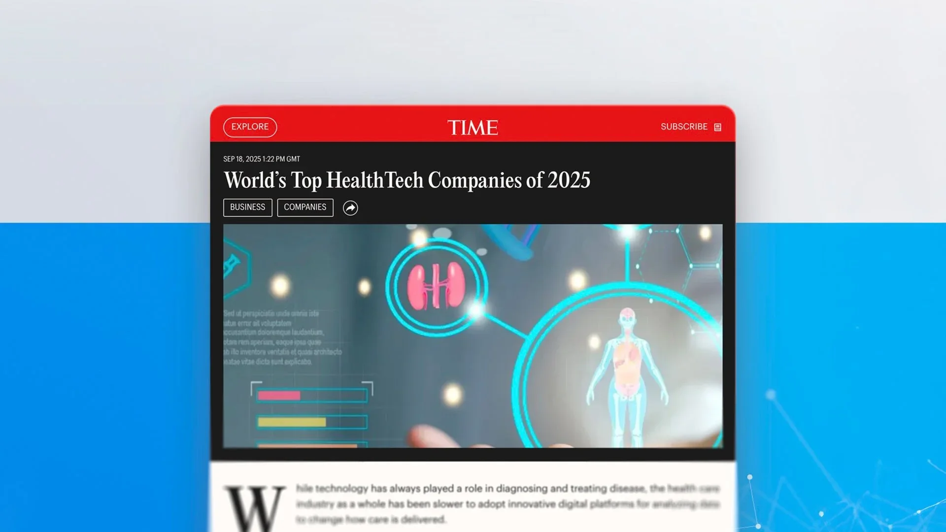 Open Medical Honoured on TIME's World Top HealthTech Companies 2025 List