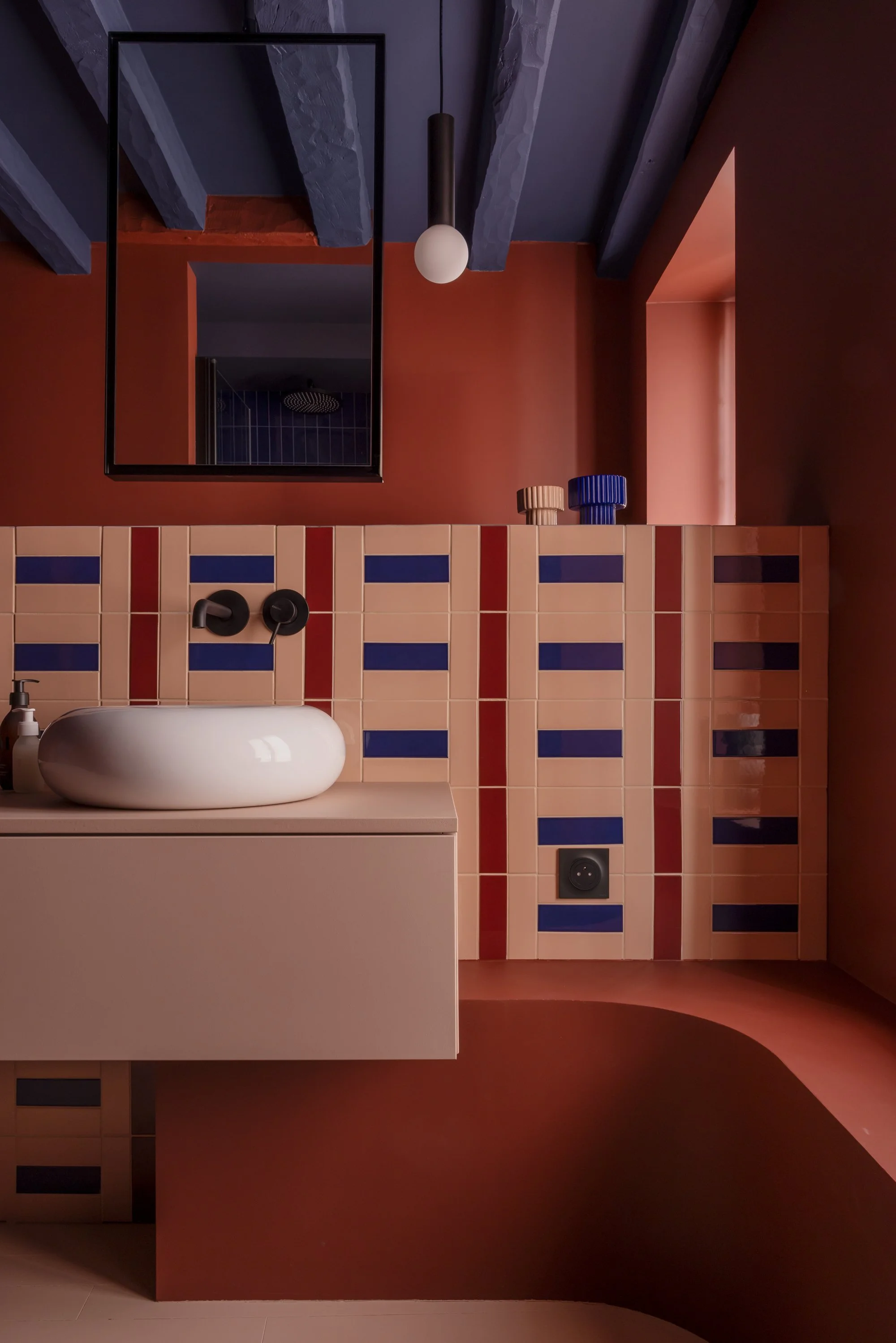 salle de bain terracotta