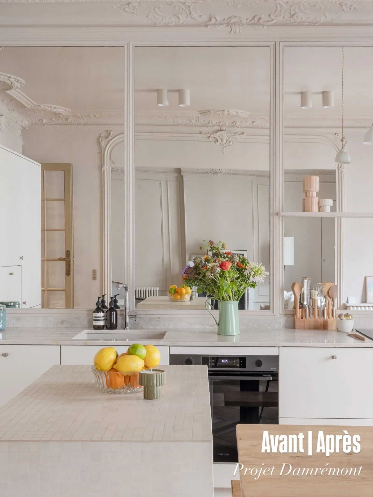 🛠️AVANT/APR&Egrave;S 🛠️
Au c&oelig;ur d&rsquo;un bel immeuble haussmannien, ce projet a pos&eacute; plusieurs d&eacute;fis d&rsquo;architecture int&eacute;rieure 👇

✨ Cr&eacute;er une cuisine ouverte sans d&eacute;naturer le cachet de l&rsquo;exis